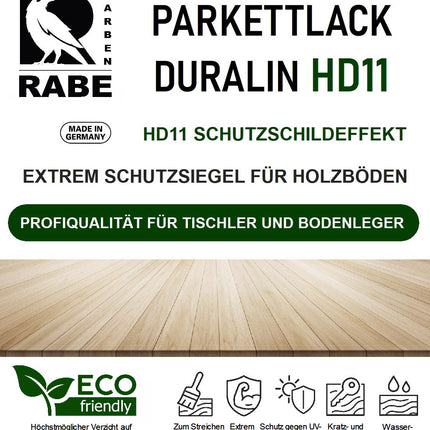 RABE Parkettlack Treppenlack Duralin HD11 Klarlack Hochleistungs Lack 2in1 für Holzboden - Farbmanufaktur Contura Berkemeier - Farbmanufaktur Contura Berkemeier