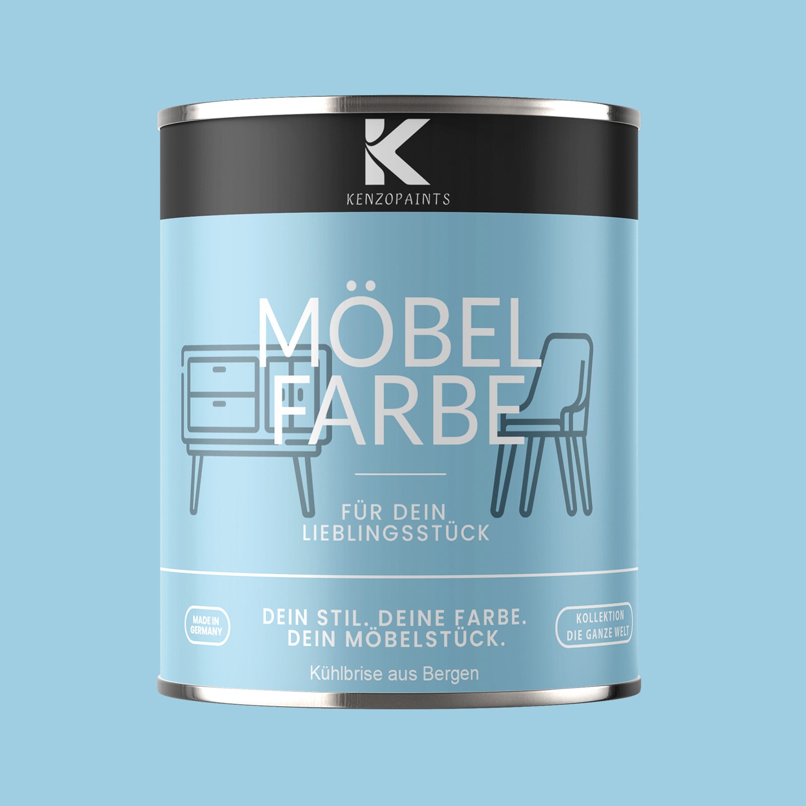 Kenzopaints Möbelfarbe Möbellack Buntlack - 2,5Liter - Farbmanufaktur Contura Berkemeier - Farbmanufaktur Contura Berkemeier