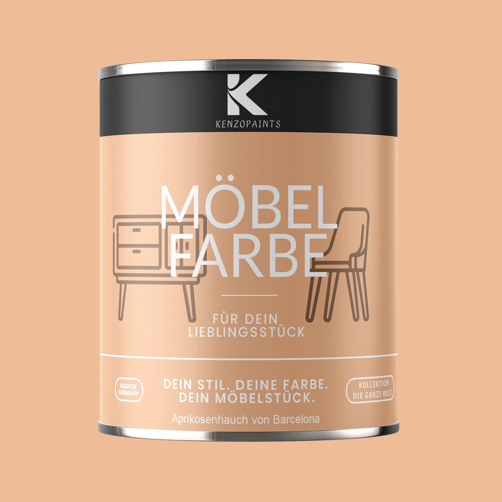 Kenzopaints Möbelfarbe Möbellack Buntlack - 2,5Liter - Farbmanufaktur Contura Berkemeier - Farbmanufaktur Contura Berkemeier