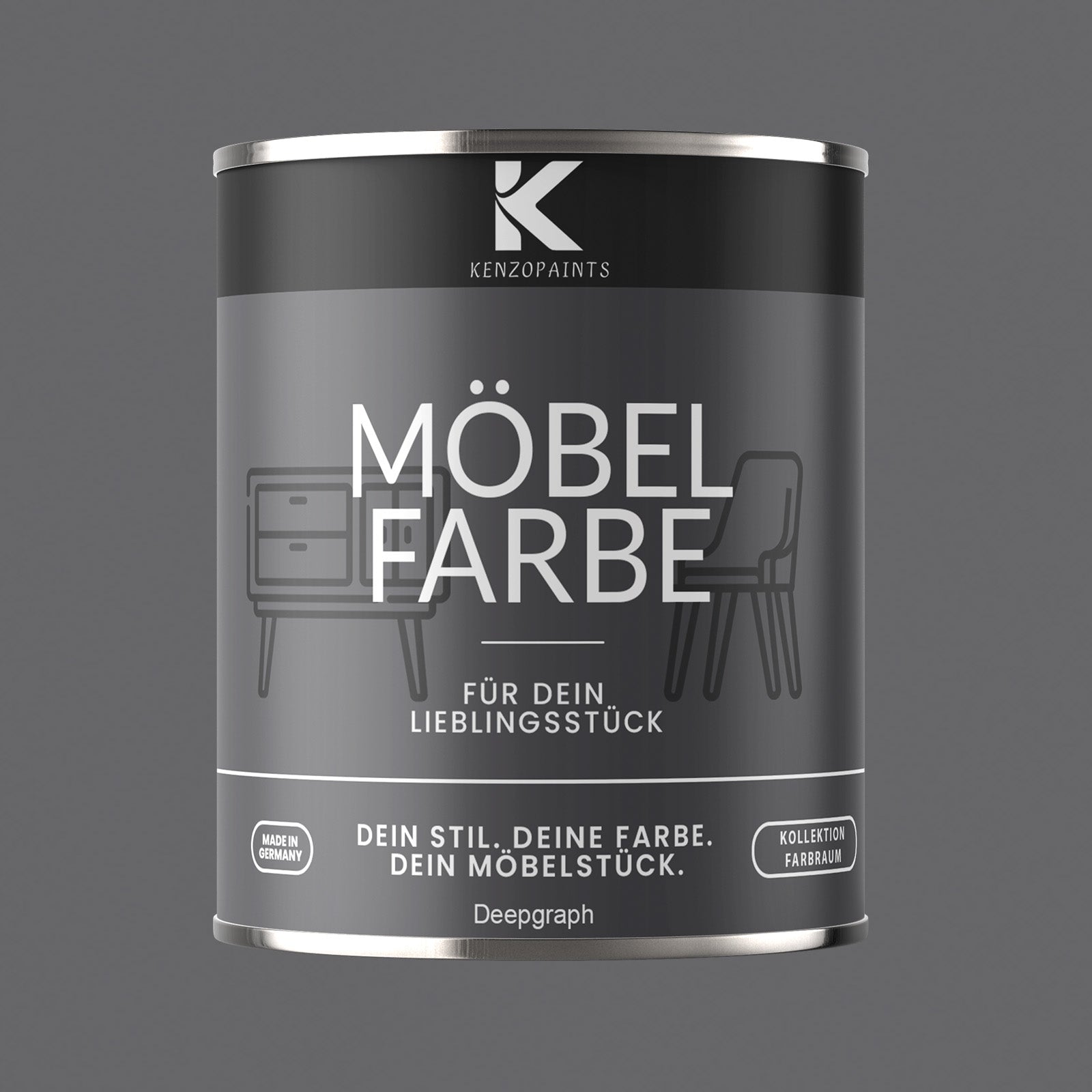 Kenzopaints Möbelfarbe Möbellack Buntlack Farbraum - 750ml - Farbmanufaktur Contura Berkemeier - Farbmanufaktur Contura Berkemeier