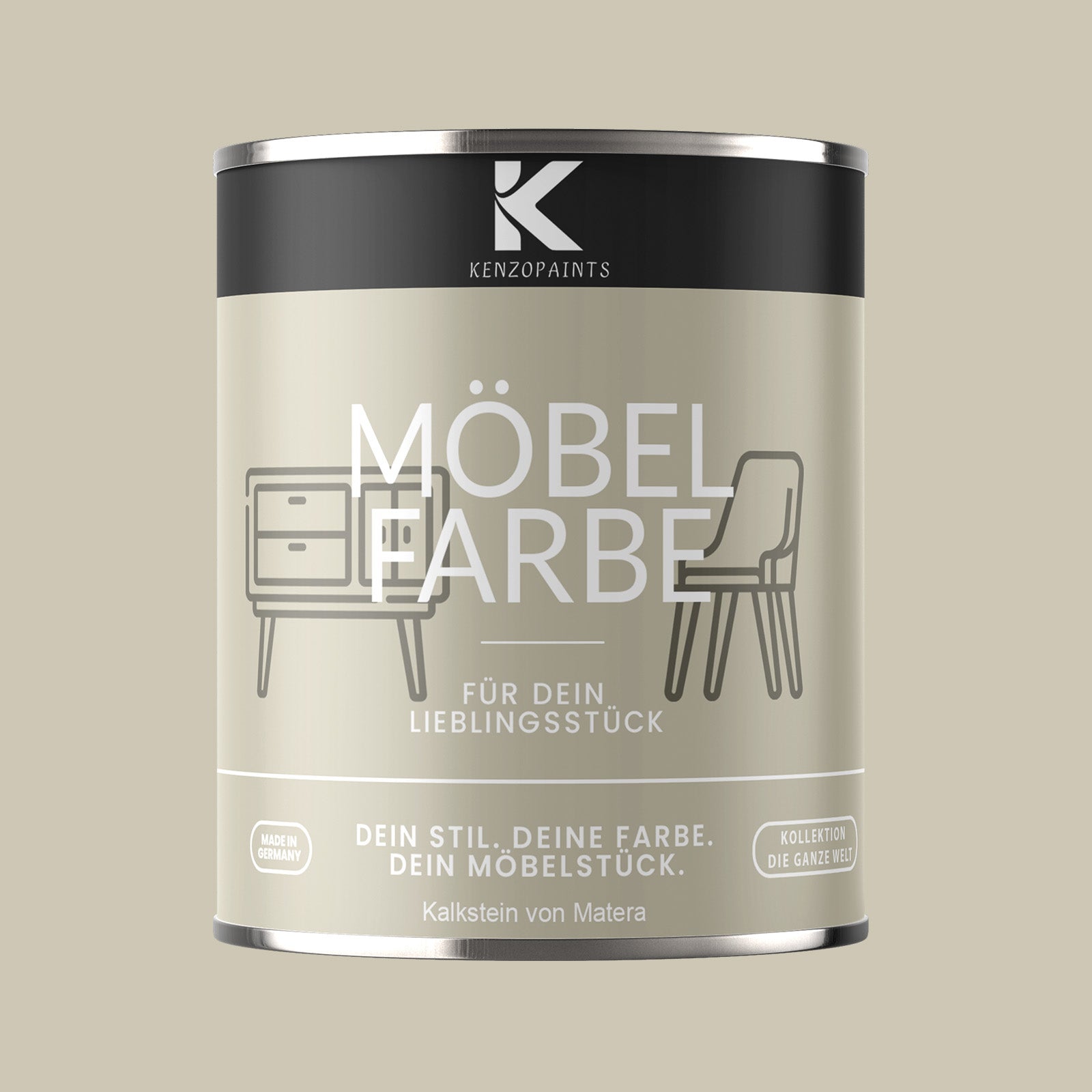 Kenzopaints Möbelfarbe Möbellack Buntlack - 2,5Liter - Farbmanufaktur Contura Berkemeier - Farbmanufaktur Contura Berkemeier