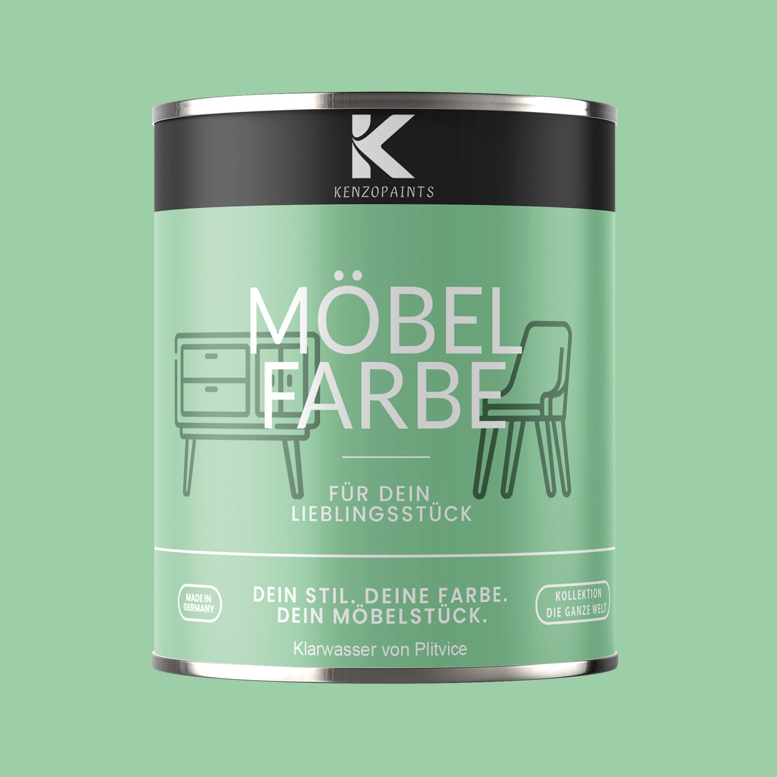 Kenzopaints Möbelfarbe Möbellack Buntlack - 2,5Liter - Farbmanufaktur Contura Berkemeier - Farbmanufaktur Contura Berkemeier