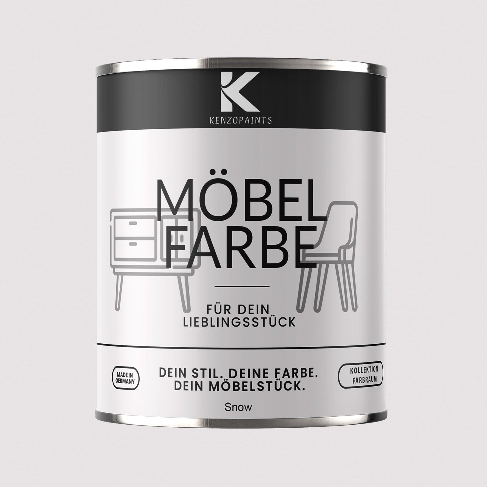 Kenzopaints Möbelfarbe Möbellack Buntlack Farbraum - 750ml - Farbmanufaktur Contura Berkemeier - Farbmanufaktur Contura Berkemeier