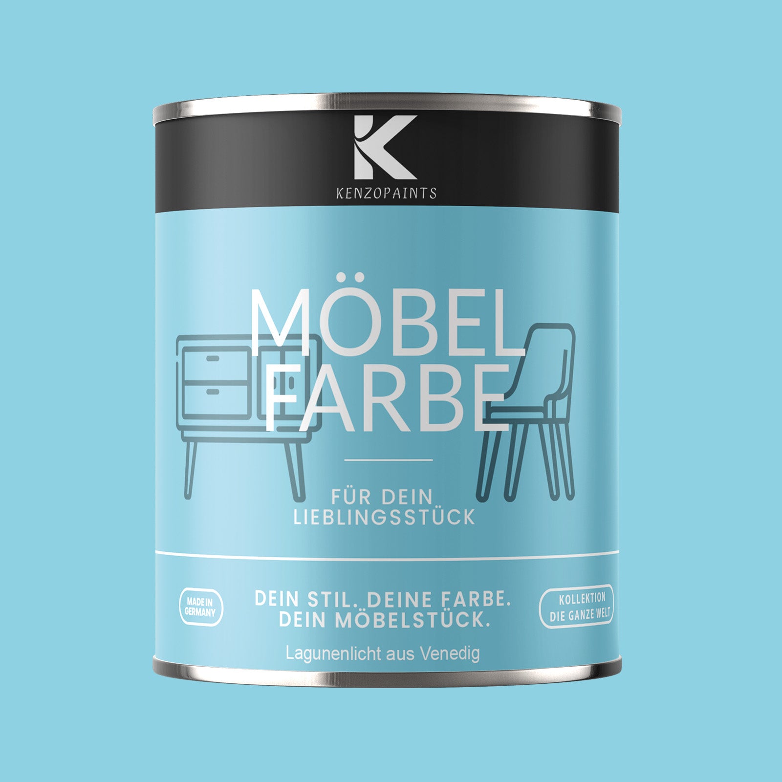 Kenzopaints Möbelfarbe Möbellack Buntlack - 2,5Liter - Farbmanufaktur Contura Berkemeier - Farbmanufaktur Contura Berkemeier