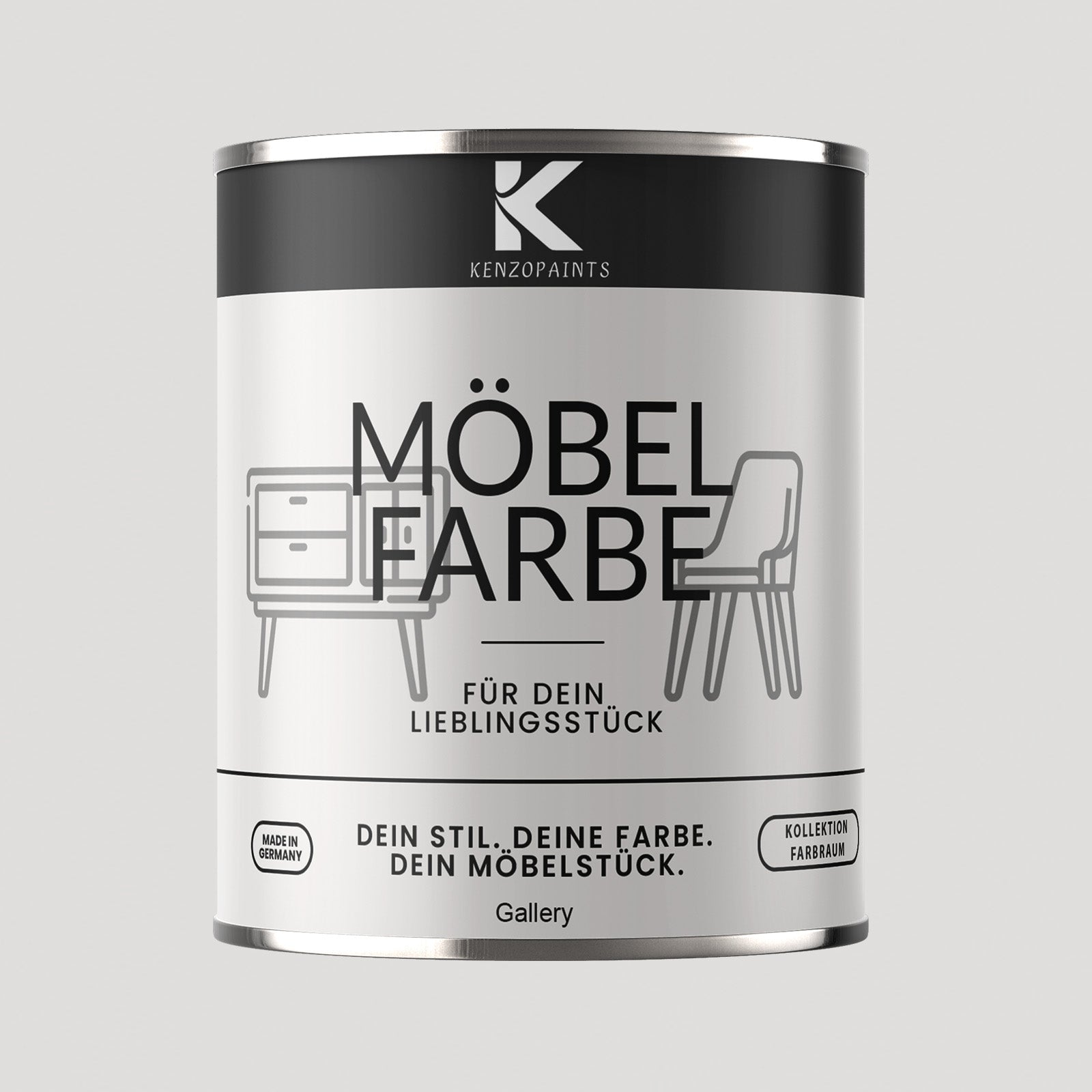 Kenzopaints Möbelfarbe Möbellack Buntlack Farbraum - 750ml - Farbmanufaktur Contura Berkemeier - Farbmanufaktur Contura Berkemeier