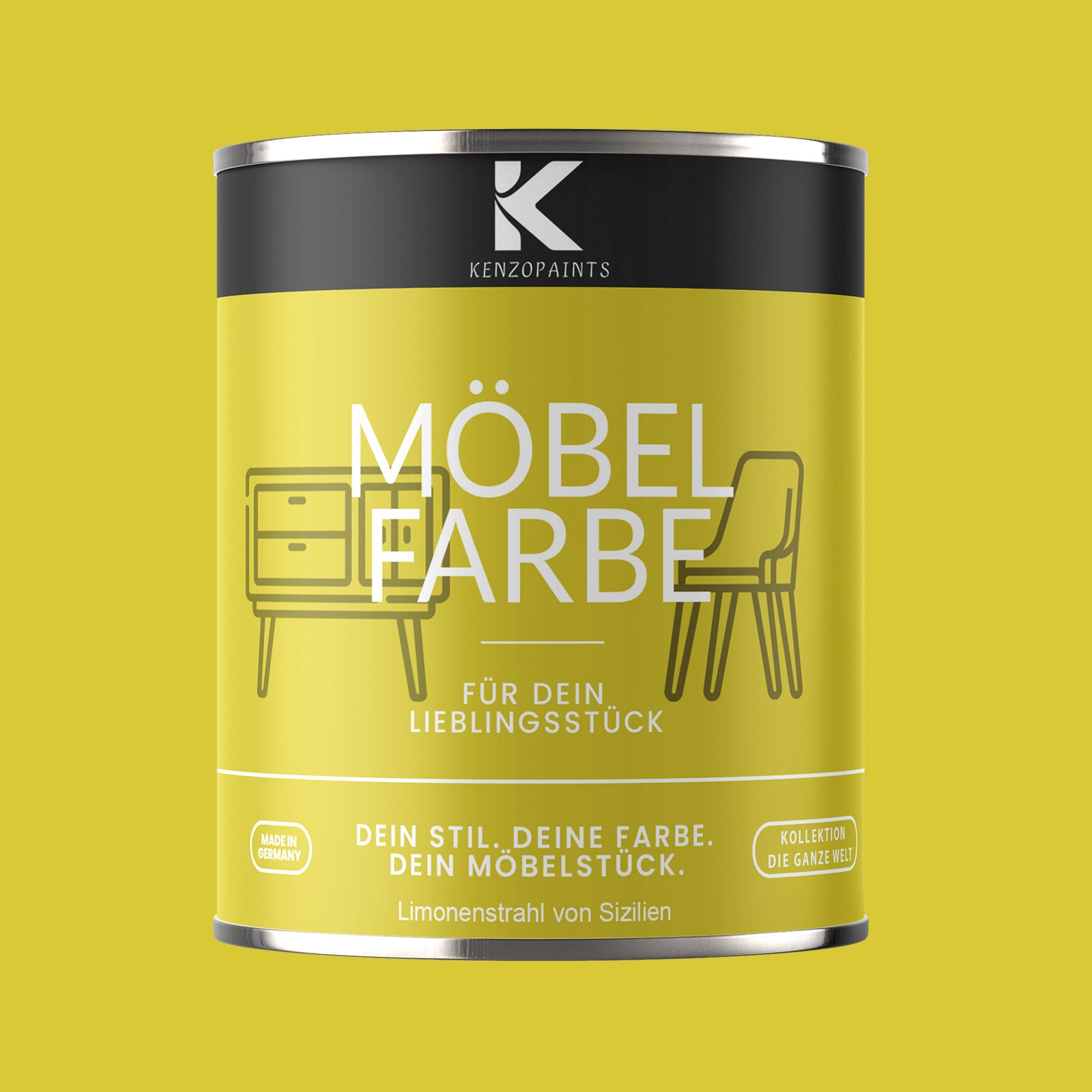 Kenzopaints Möbelfarbe Möbellack Buntlack - 2,5Liter - Farbmanufaktur Contura Berkemeier - Farbmanufaktur Contura Berkemeier