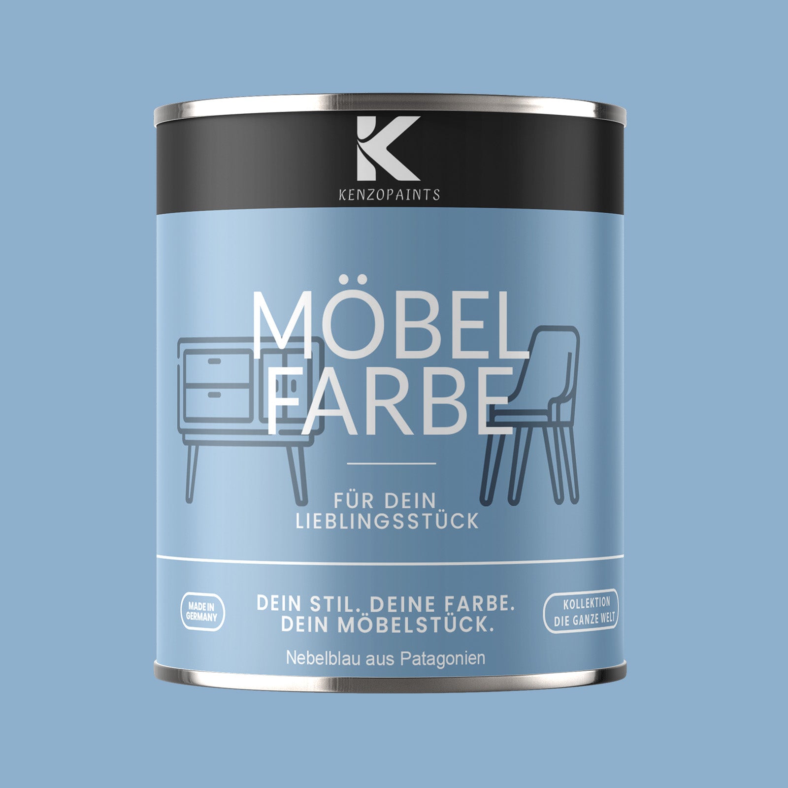Kenzopaints Möbelfarbe Möbellack Buntlack - 2,5Liter - Farbmanufaktur Contura Berkemeier - Farbmanufaktur Contura Berkemeier