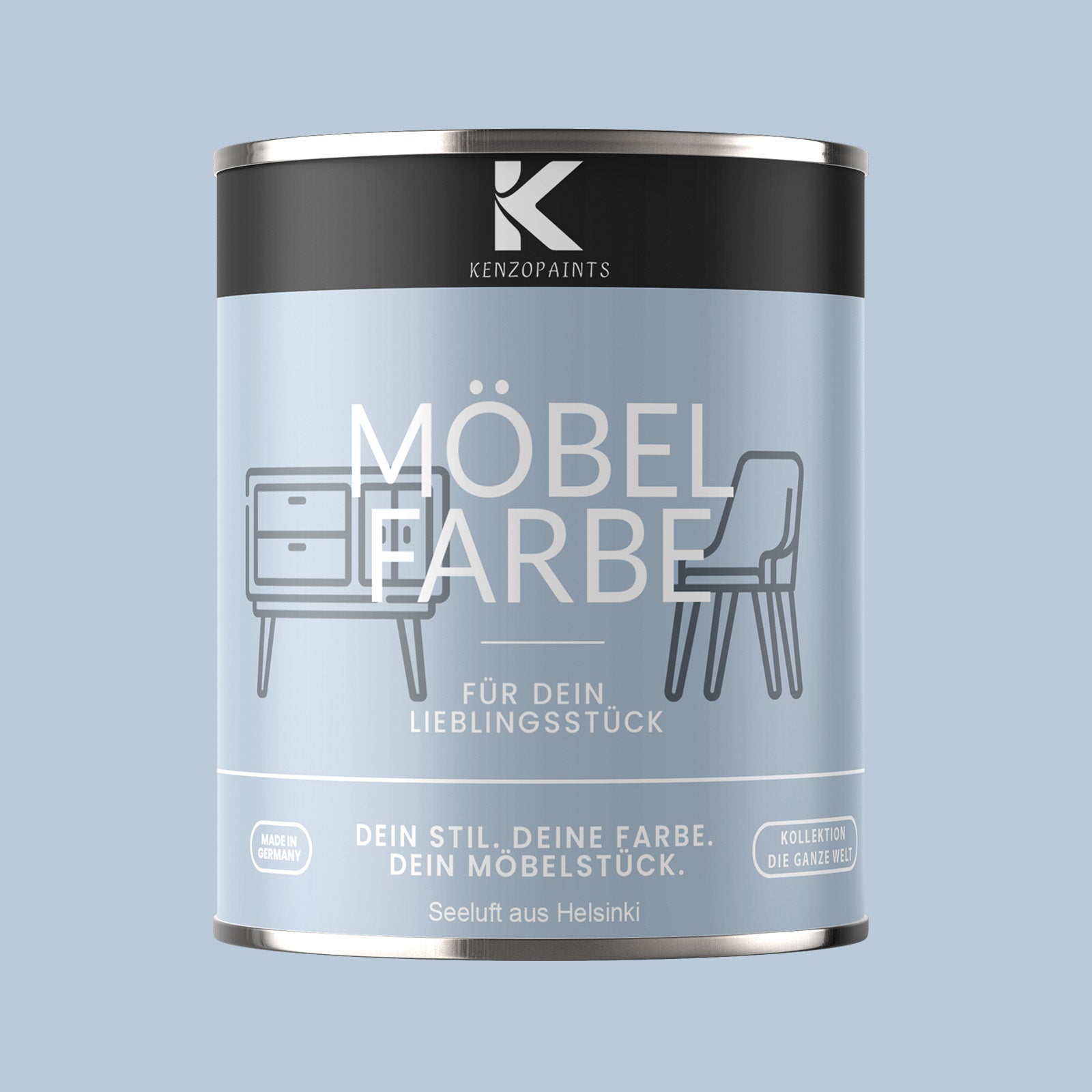 Kenzopaints Möbelfarbe Möbellack Buntlack - 2,5Liter - Farbmanufaktur Contura Berkemeier - Farbmanufaktur Contura Berkemeier