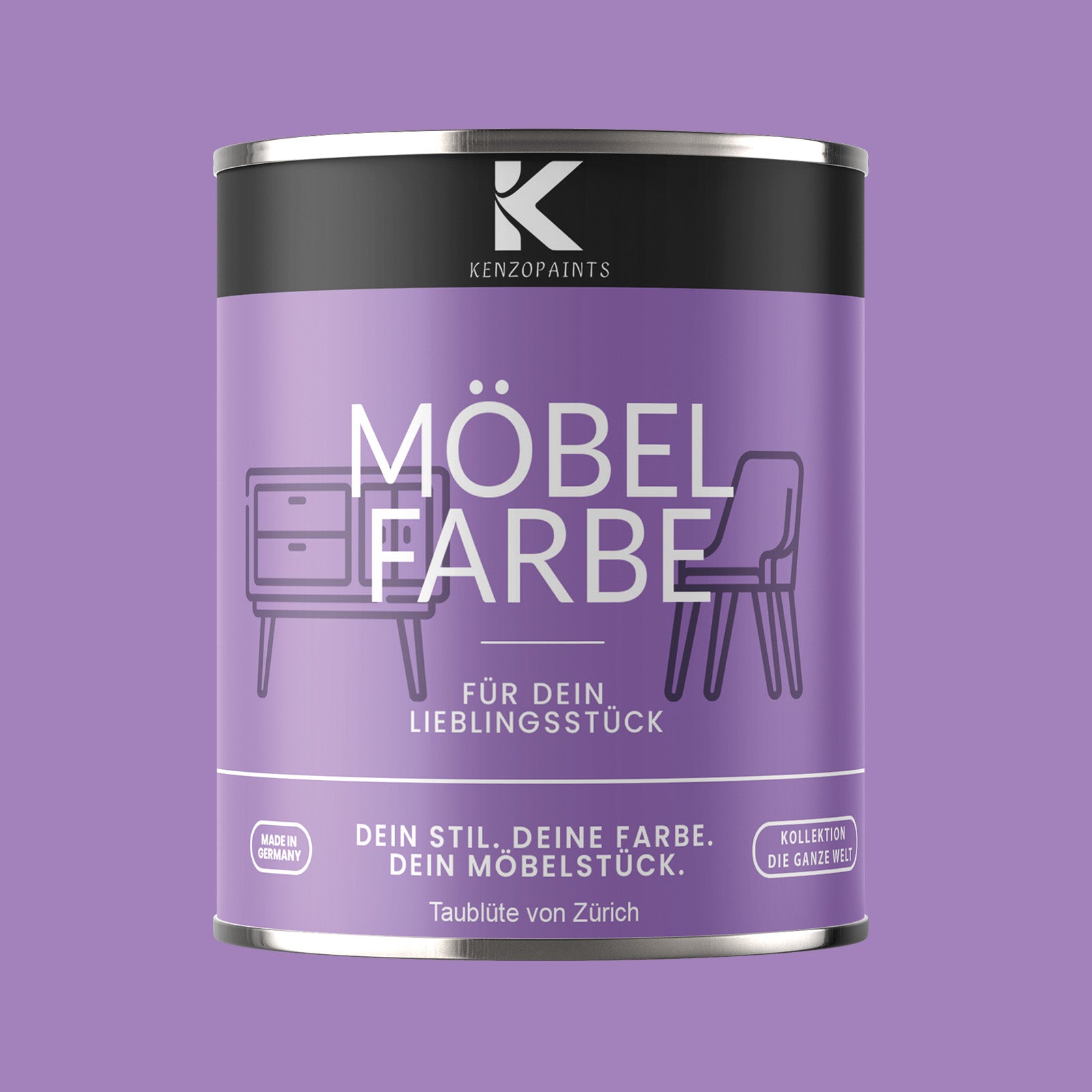 Kenzopaints Möbelfarbe Möbellack Buntlack - 2,5Liter - Farbmanufaktur Contura Berkemeier - Farbmanufaktur Contura Berkemeier