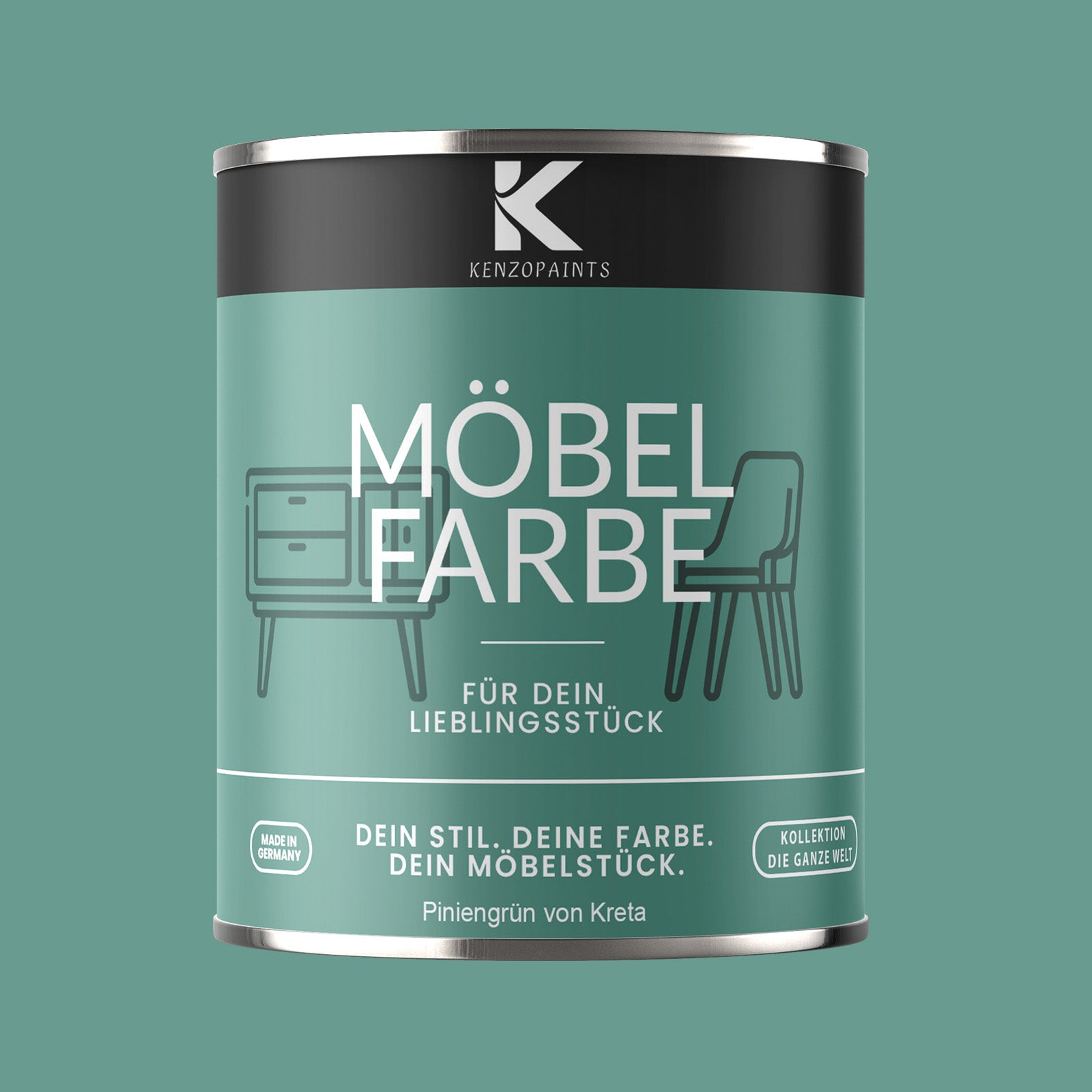 Kenzopaints Möbelfarbe Möbellack Buntlack - 2,5Liter - Farbmanufaktur Contura Berkemeier - Farbmanufaktur Contura Berkemeier