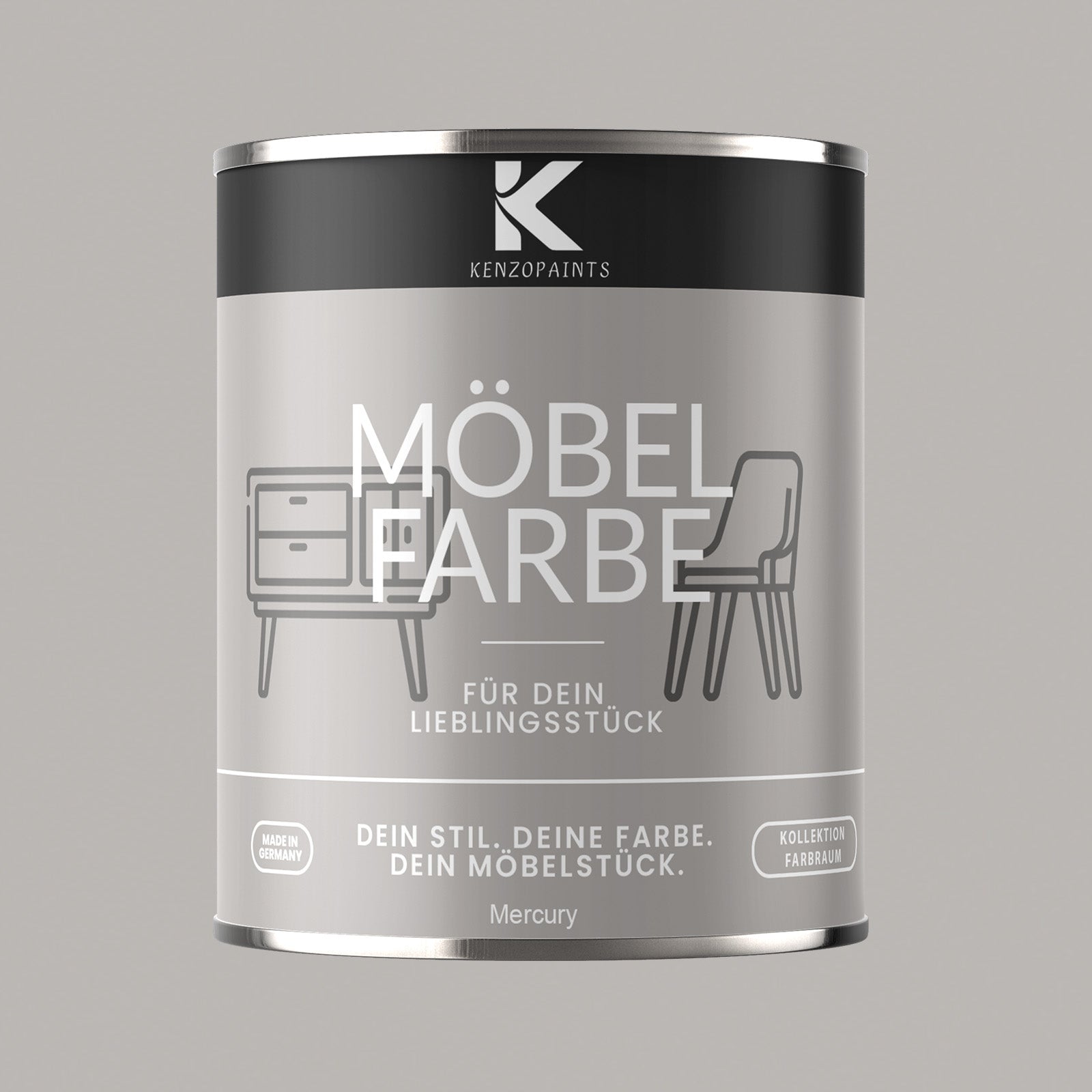 Kenzopaints Möbelfarbe Möbellack Buntlack Farbraum - 750ml - Farbmanufaktur Contura Berkemeier - Farbmanufaktur Contura Berkemeier