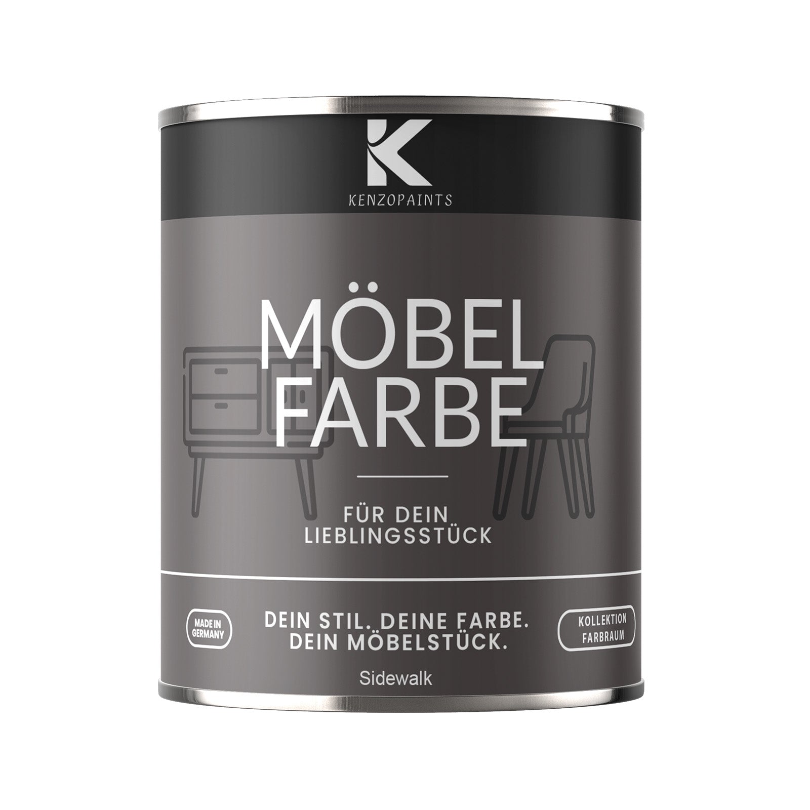 Kenzopaints Möbelfarbe Möbellack Buntlack Farbraum - 750ml - Farbmanufaktur Contura Berkemeier - Farbmanufaktur Contura Berkemeier