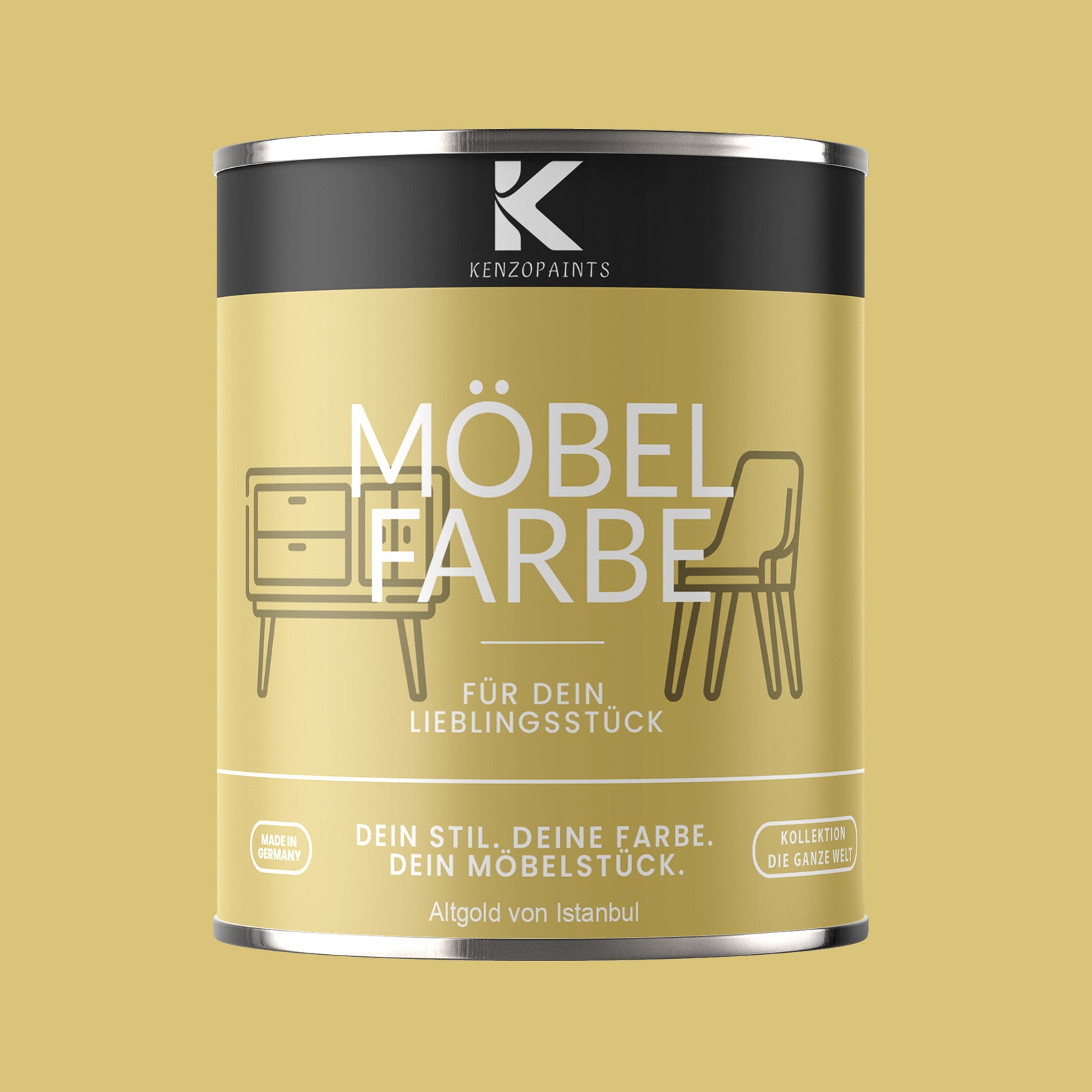 Kenzopaints Möbelfarbe Möbellack Buntlack - 2,5Liter - Farbmanufaktur Contura Berkemeier - Farbmanufaktur Contura Berkemeier