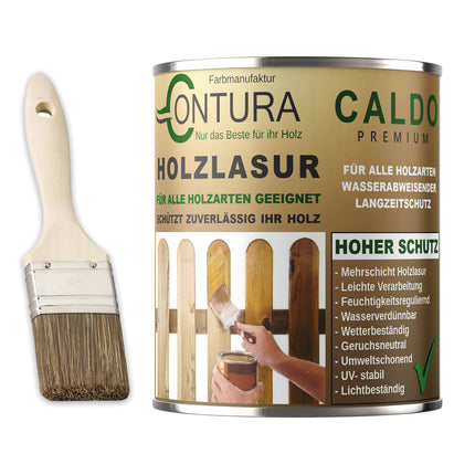 Holzlasur Dickschichtlasur Set + Pinsel 2in1 Dauerschutzlasur Holzschutz Lasur - Farbmanufaktur Contura Berkemeier - Farbmanufaktur Contura Berkemeier