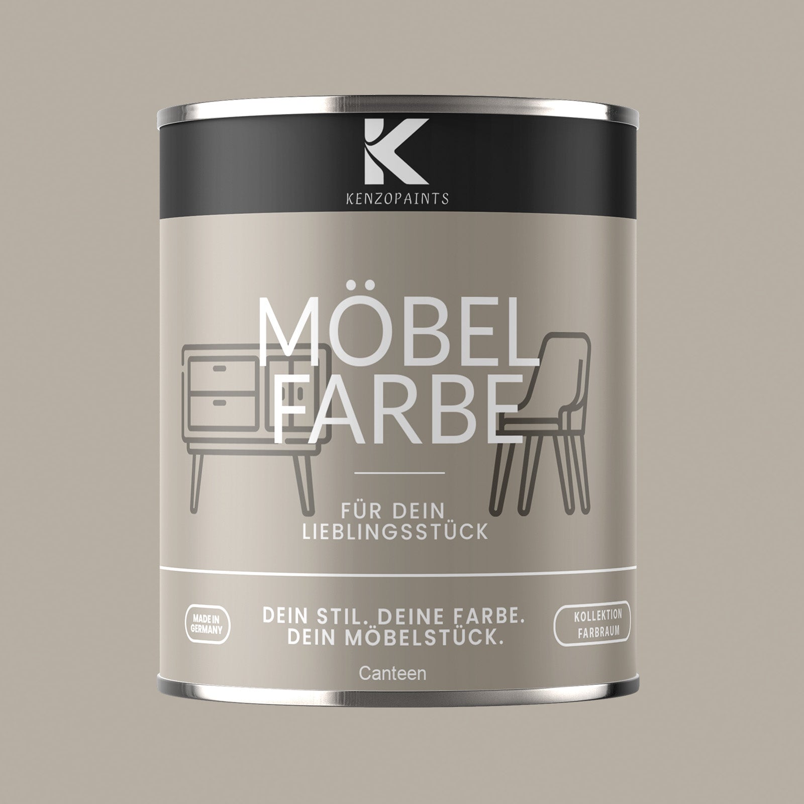 Kenzopaints Möbelfarbe Möbellack Buntlack Farbraum - 750ml - Farbmanufaktur Contura Berkemeier - Farbmanufaktur Contura Berkemeier