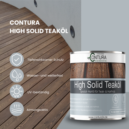 Contura Teaköl Spezial Hartöl für Teak & Hartholz Yachtöl Holzschutz UV Schutz - Farbmanufaktur Contura Berkemeier - Farbmanufaktur Contura Berkemeier