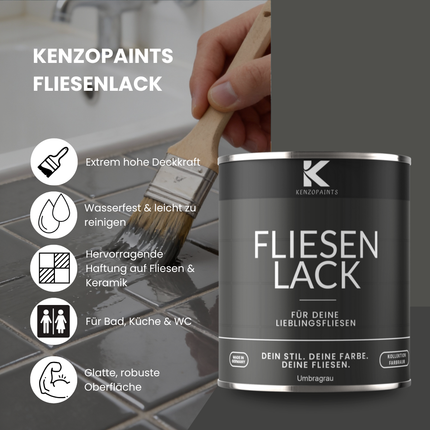 Kenzopaints Fliesenlack Fliesenfarbe - 2,5Liter - Farbmanufaktur Contura Berkemeier - Farbmanufaktur Contura Berkemeier