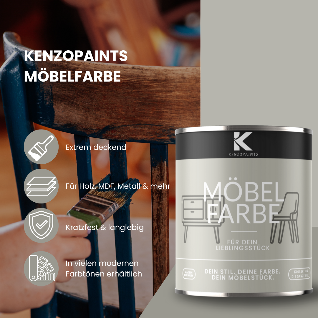Kenzopaints Möbelfarbe Möbellack Buntlack Farbraum - 750ml - Farbmanufaktur Contura Berkemeier - Farbmanufaktur Contura Berkemeier