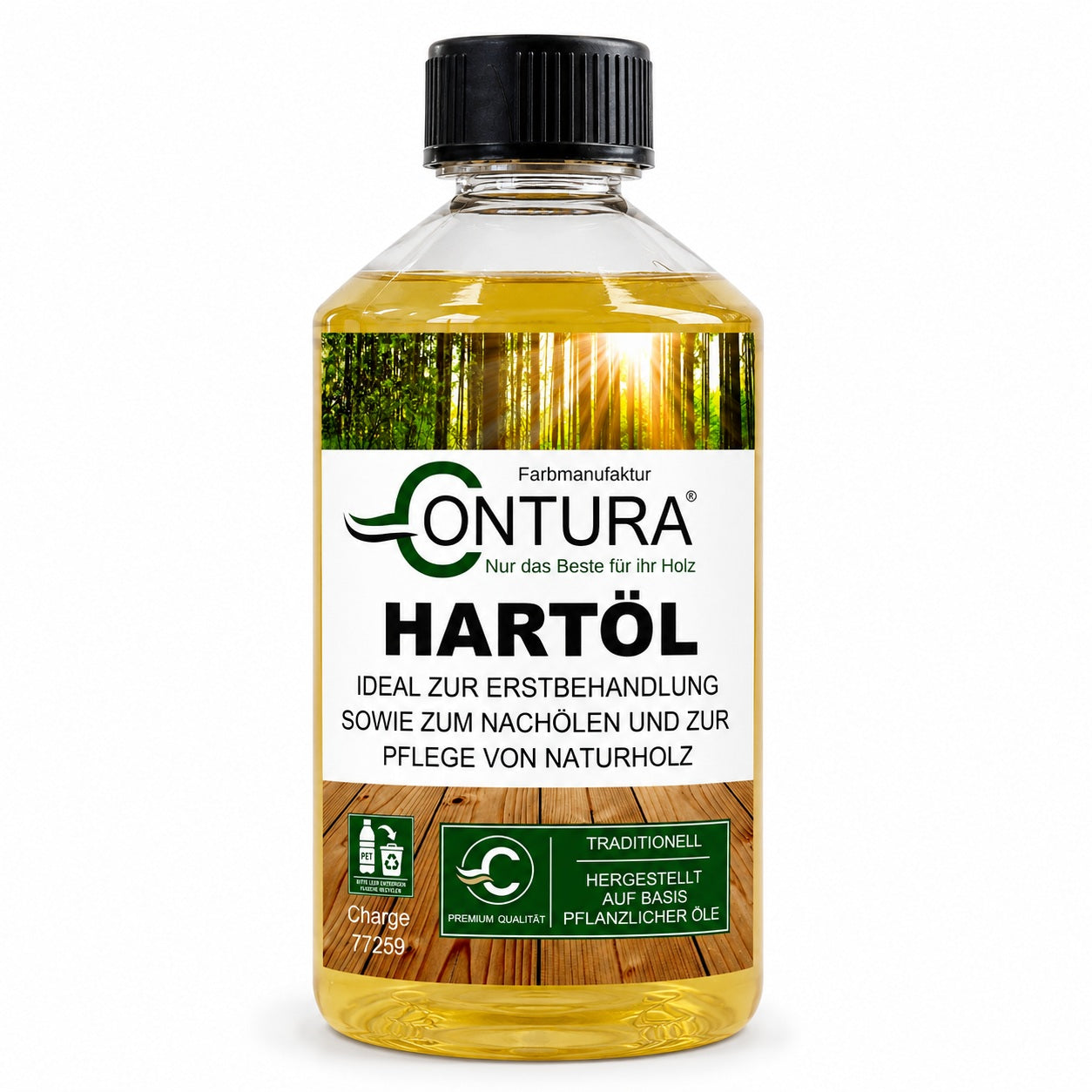 Contura Hartöl Holzöl Premium 250ml Hartwachs Holz Möbel Pflegeöl Farblos