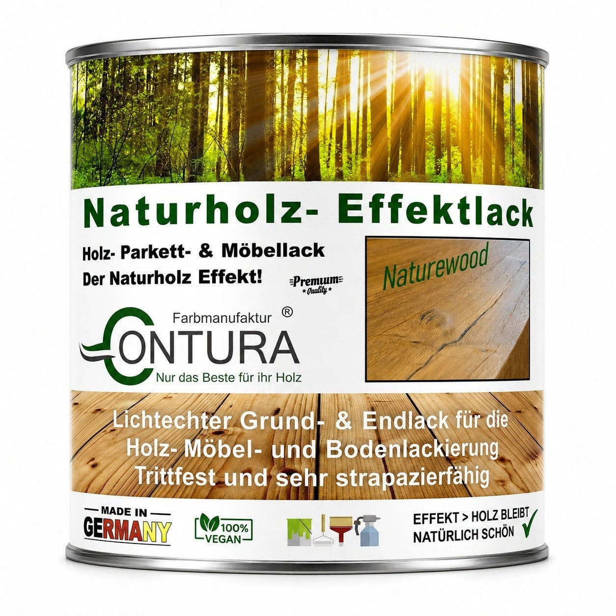 Parkettlack Möbellack Holzlack Naturholzeffekt Lack Matt Naturholz Effektlack