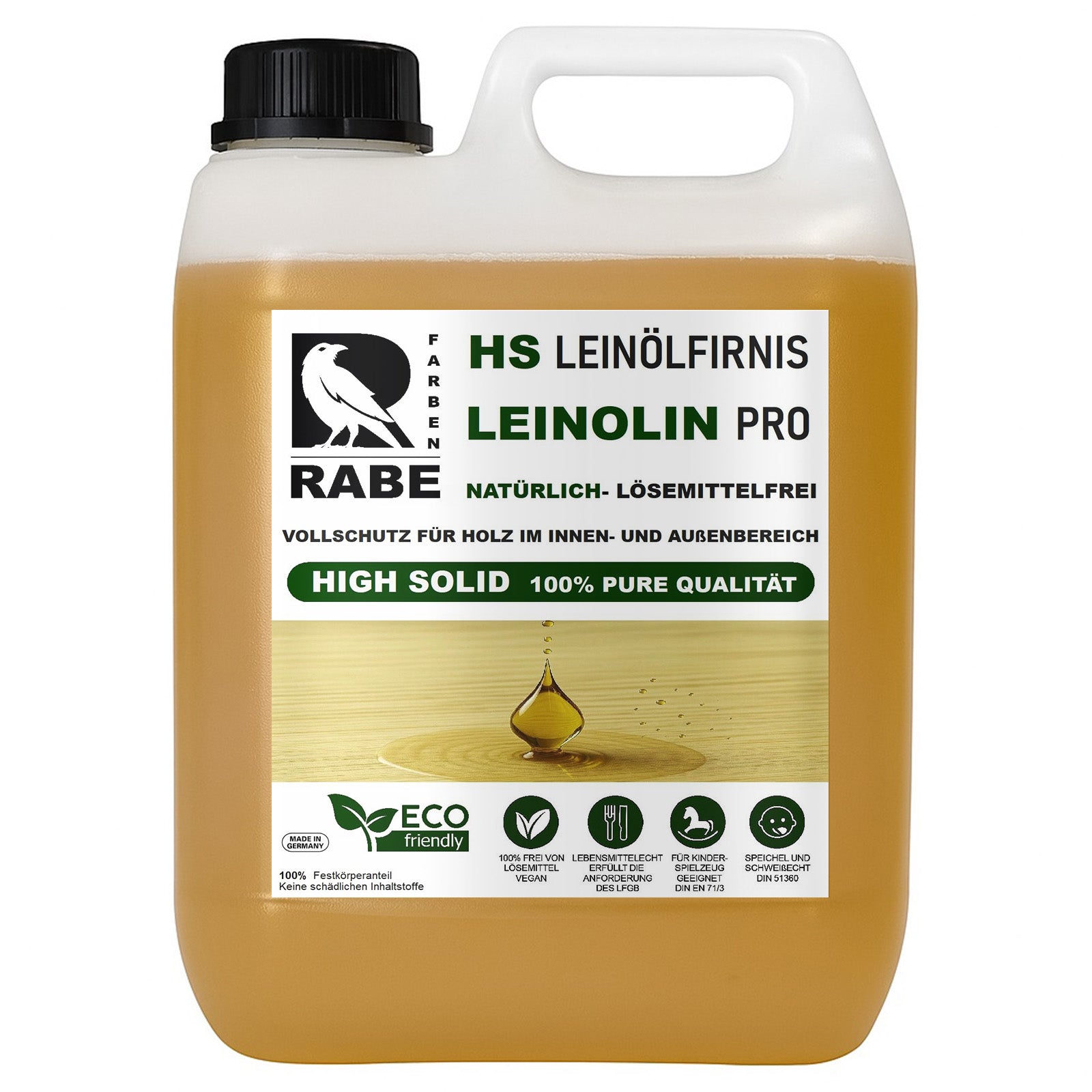 RABE Holzöl LEINOLIN Leinölfirnis biologisch Holzschutz Lebensmittelecht Farblos - Farbmanufaktur Contura Berkemeier - Farben Rabe