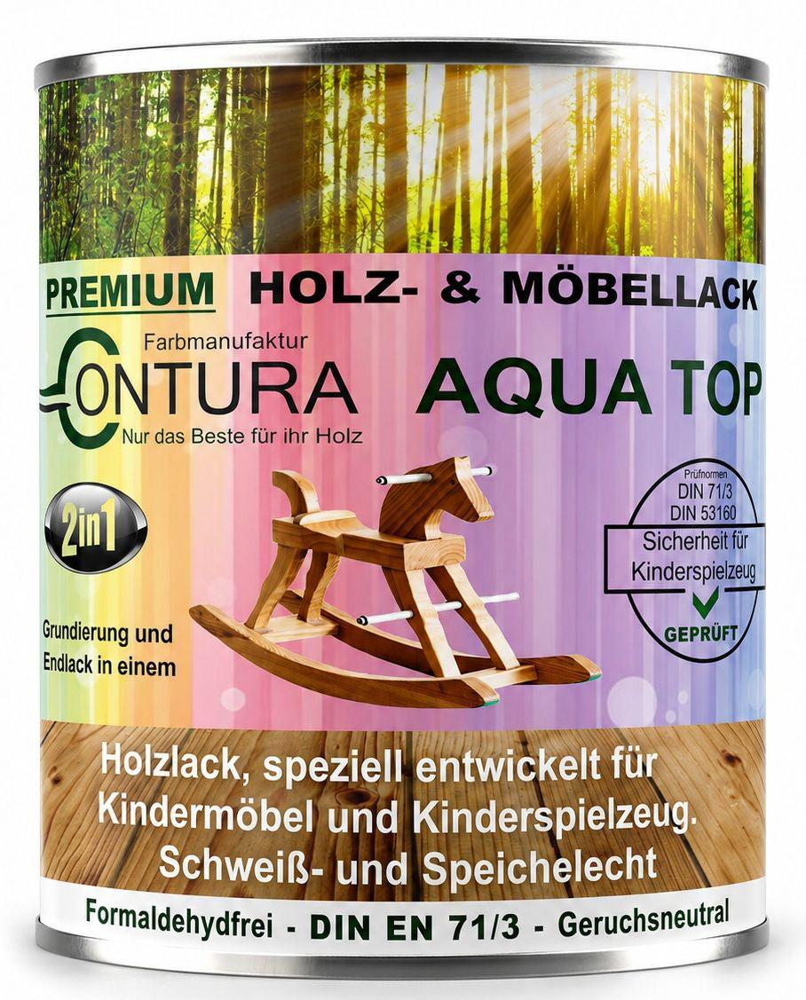 750ml. Möbellack Lack für Kinderspielzeug +32 Farbtöne DIN EN71/3 Kindermöbel Holzlack Kinderzimmer