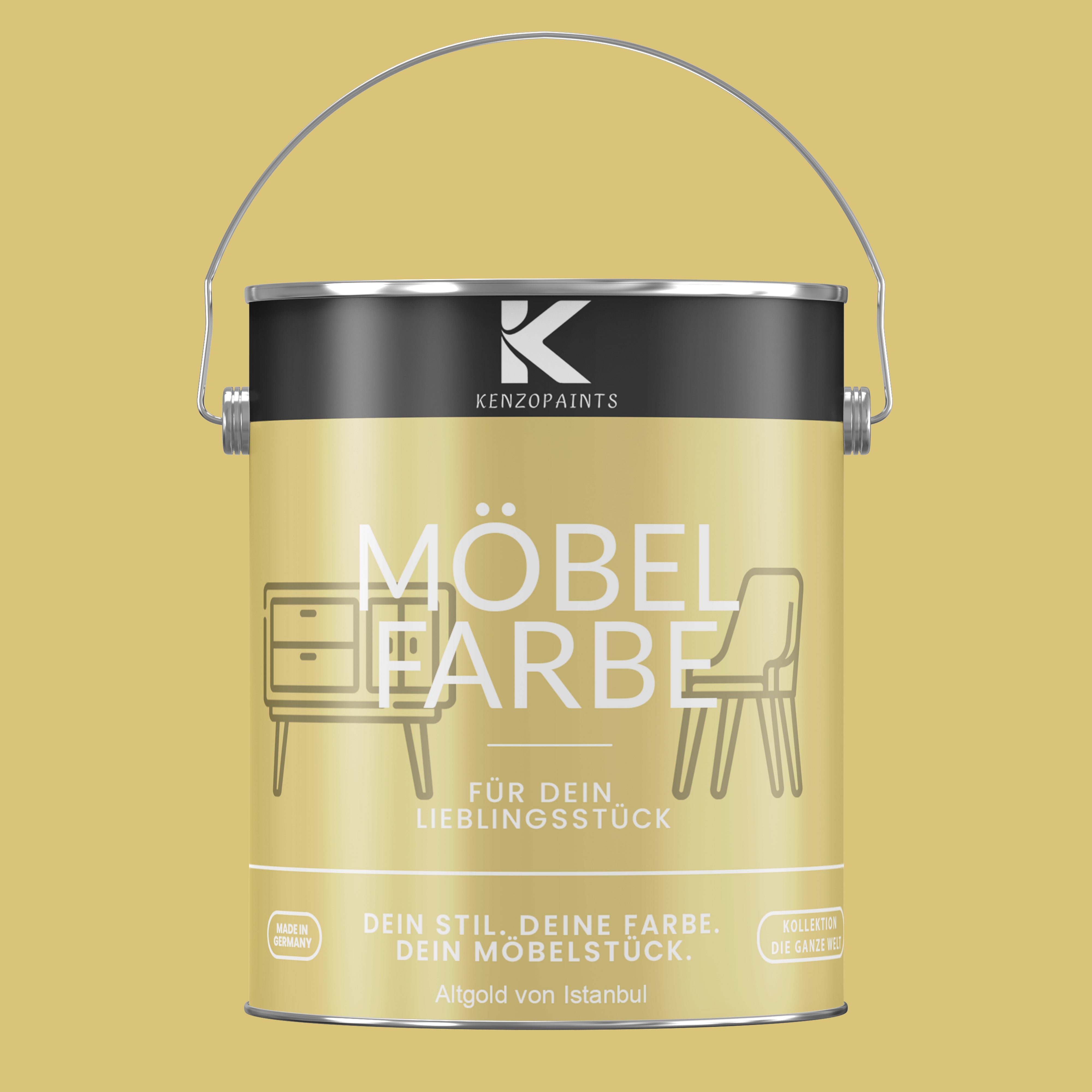 Kenzopaints Möbelfarbe Möbellack Buntlack - 2,5Liter - Farbmanufaktur Contura Berkemeier - Farbmanufaktur Contura Berkemeier