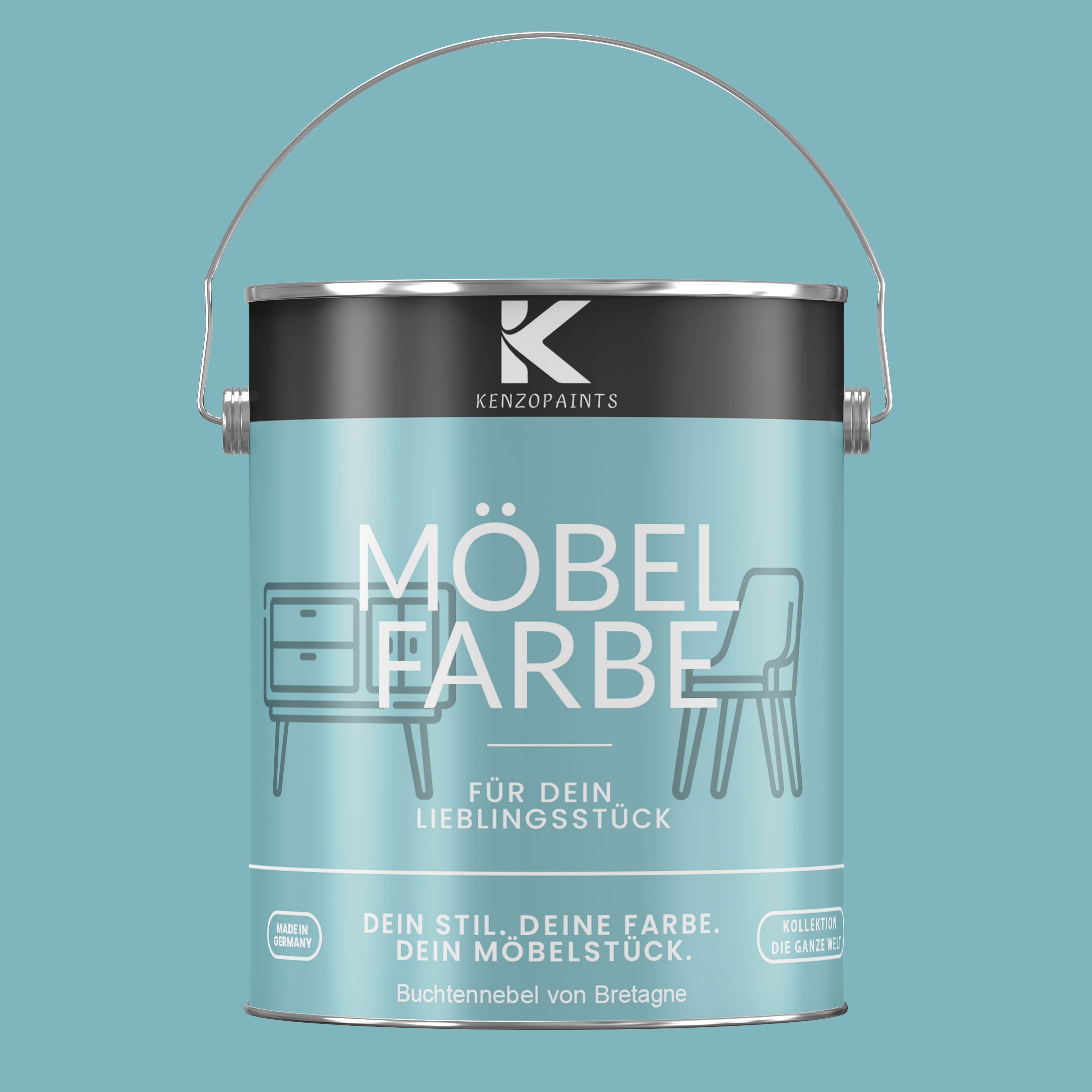 Kenzopaints Möbelfarbe Möbellack Buntlack - 2,5Liter - Farbmanufaktur Contura Berkemeier - Farbmanufaktur Contura Berkemeier