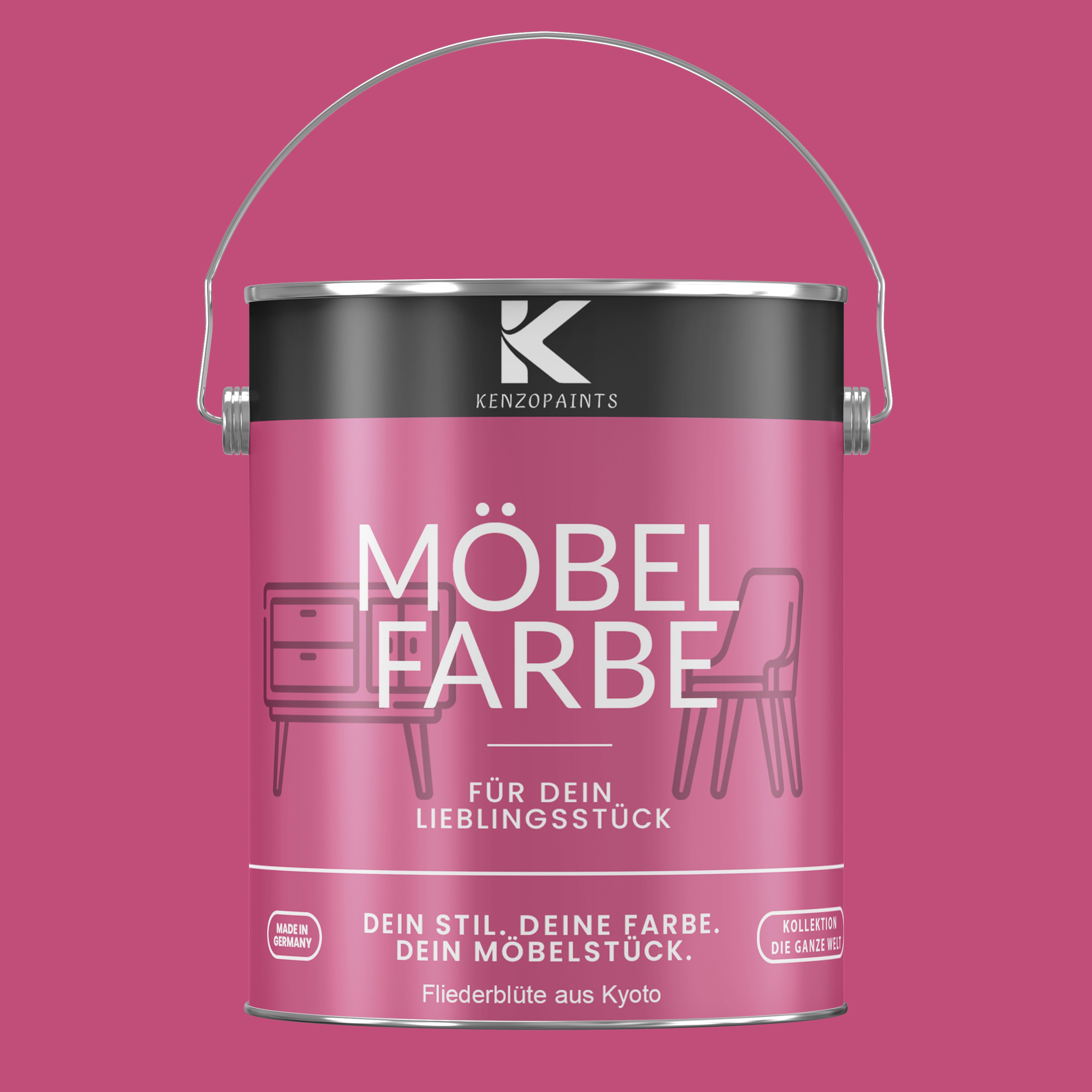 Kenzopaints Möbelfarbe Möbellack Buntlack - 2,5Liter - Farbmanufaktur Contura Berkemeier - Farbmanufaktur Contura Berkemeier