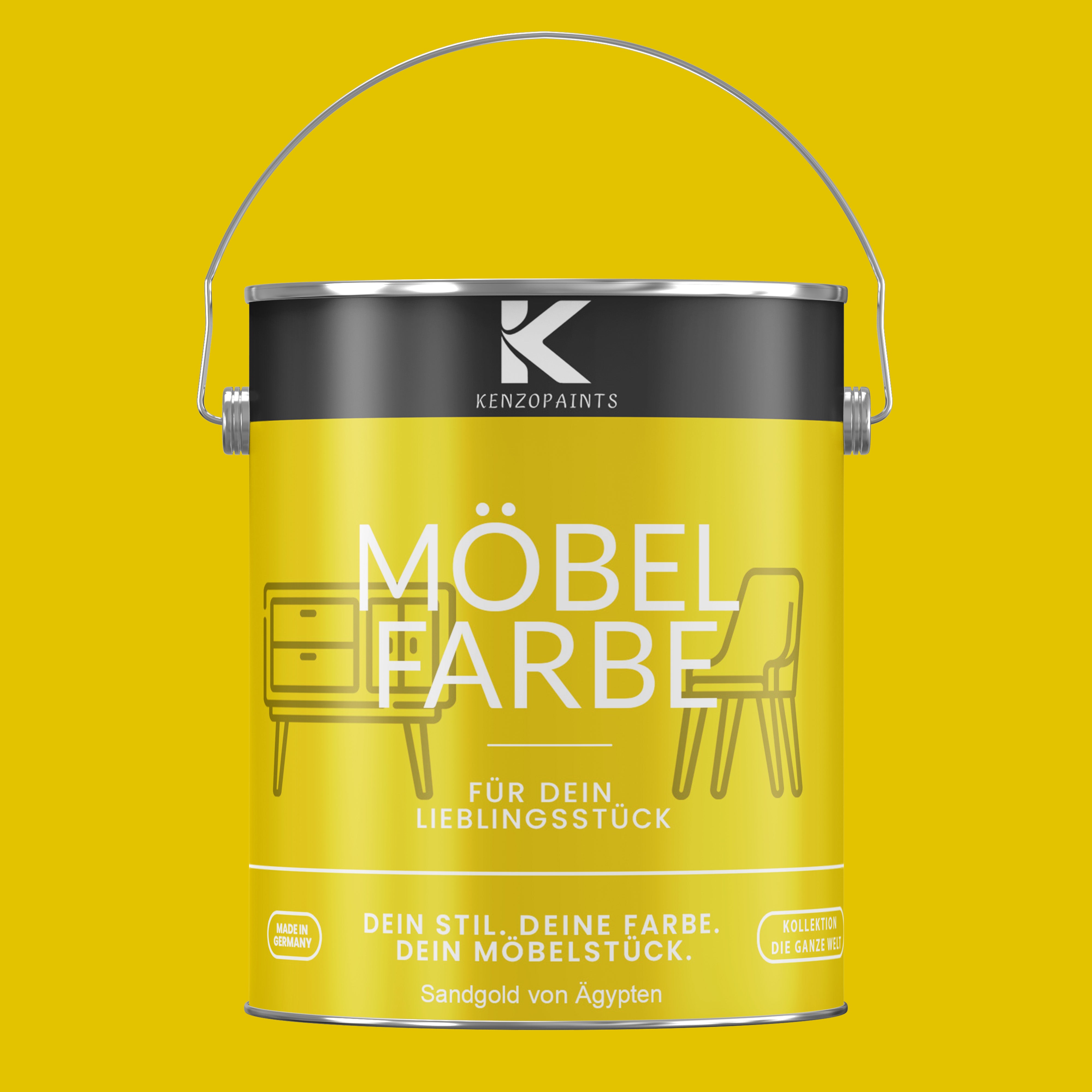 Kenzopaints Möbelfarbe Möbellack Buntlack - 2,5Liter - Farbmanufaktur Contura Berkemeier - Farbmanufaktur Contura Berkemeier