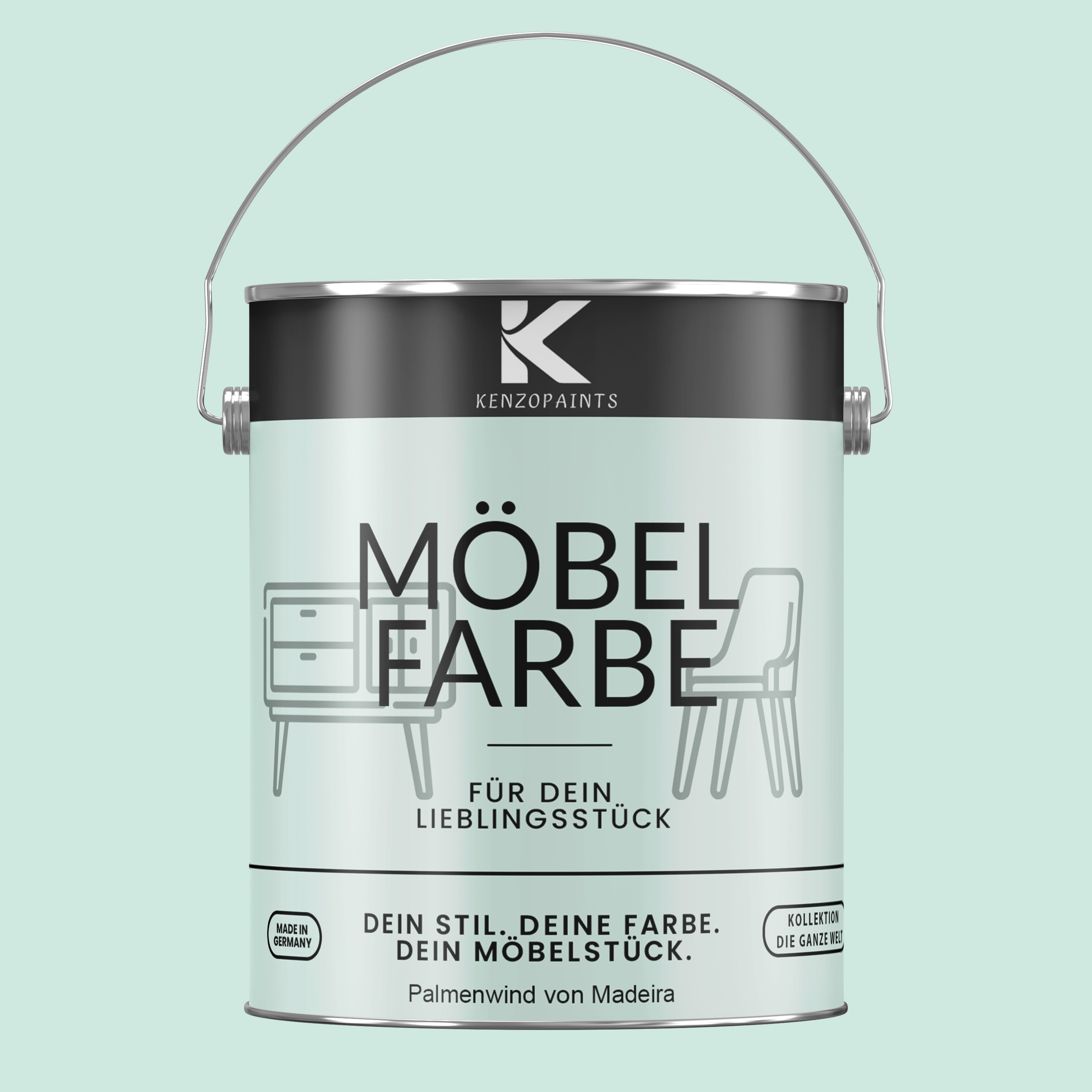 Kenzopaints Möbelfarbe Möbellack Buntlack - 2,5Liter - Farbmanufaktur Contura Berkemeier - Farbmanufaktur Contura Berkemeier