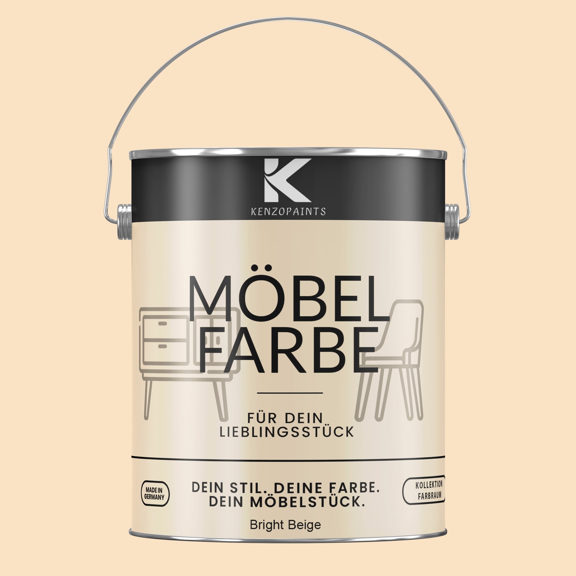 Kenzopaints Möbelfarbe Möbellack Buntlack Farbraum - 2,5Liter - Farbmanufaktur Contura Berkemeier - Farbmanufaktur Contura Berkemeier
