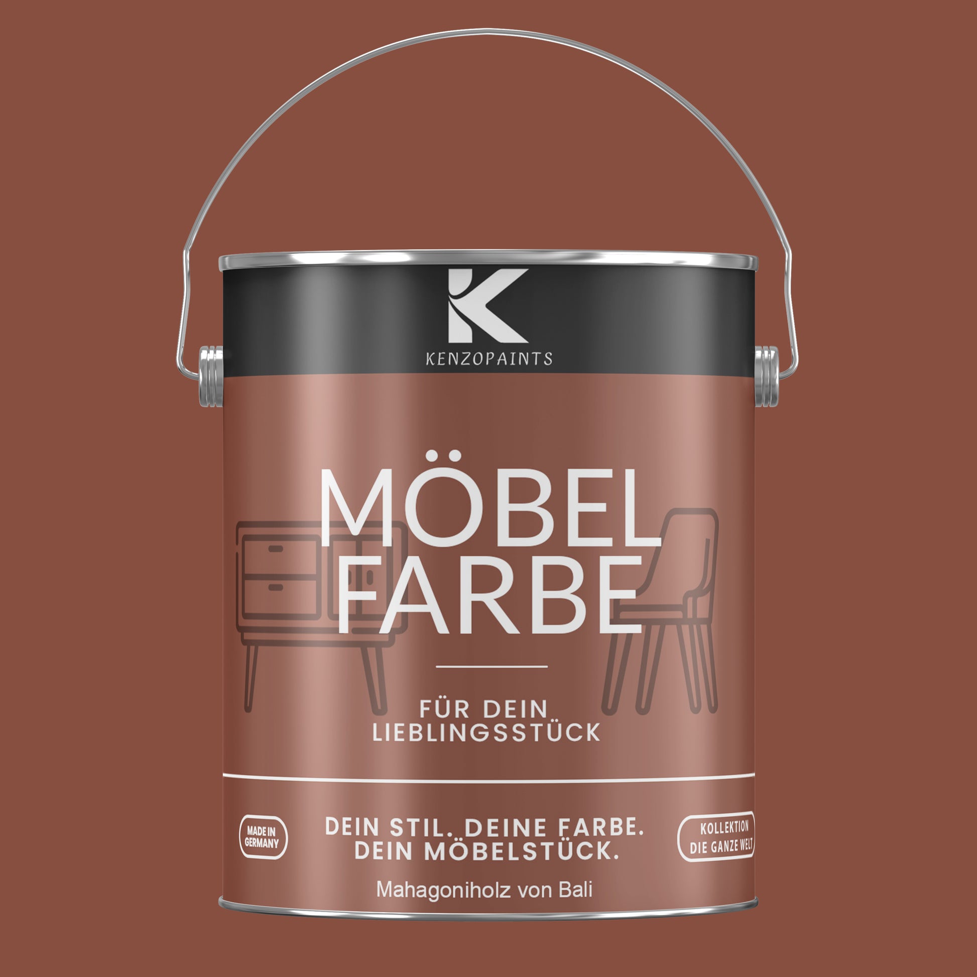 Kenzopaints Möbelfarbe Möbellack Buntlack - 2,5Liter - Farbmanufaktur Contura Berkemeier - Farbmanufaktur Contura Berkemeier