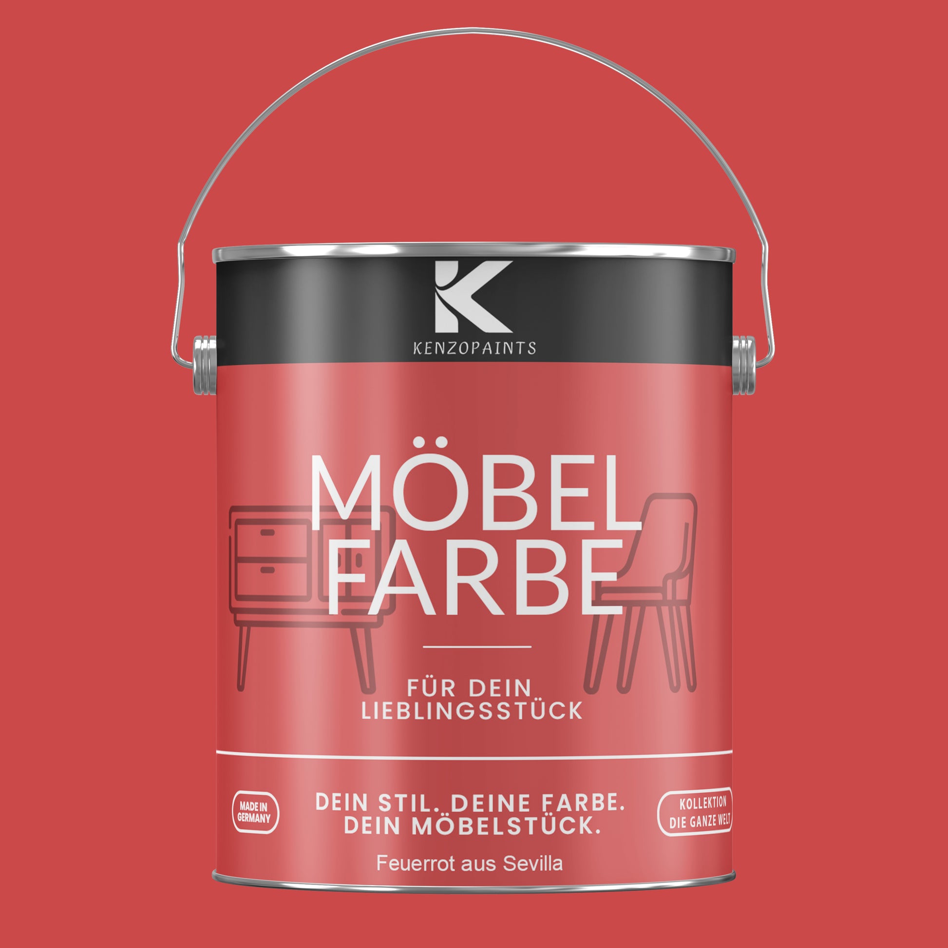 Kenzopaints Möbelfarbe Möbellack Buntlack - 2,5Liter - Farbmanufaktur Contura Berkemeier - Farbmanufaktur Contura Berkemeier
