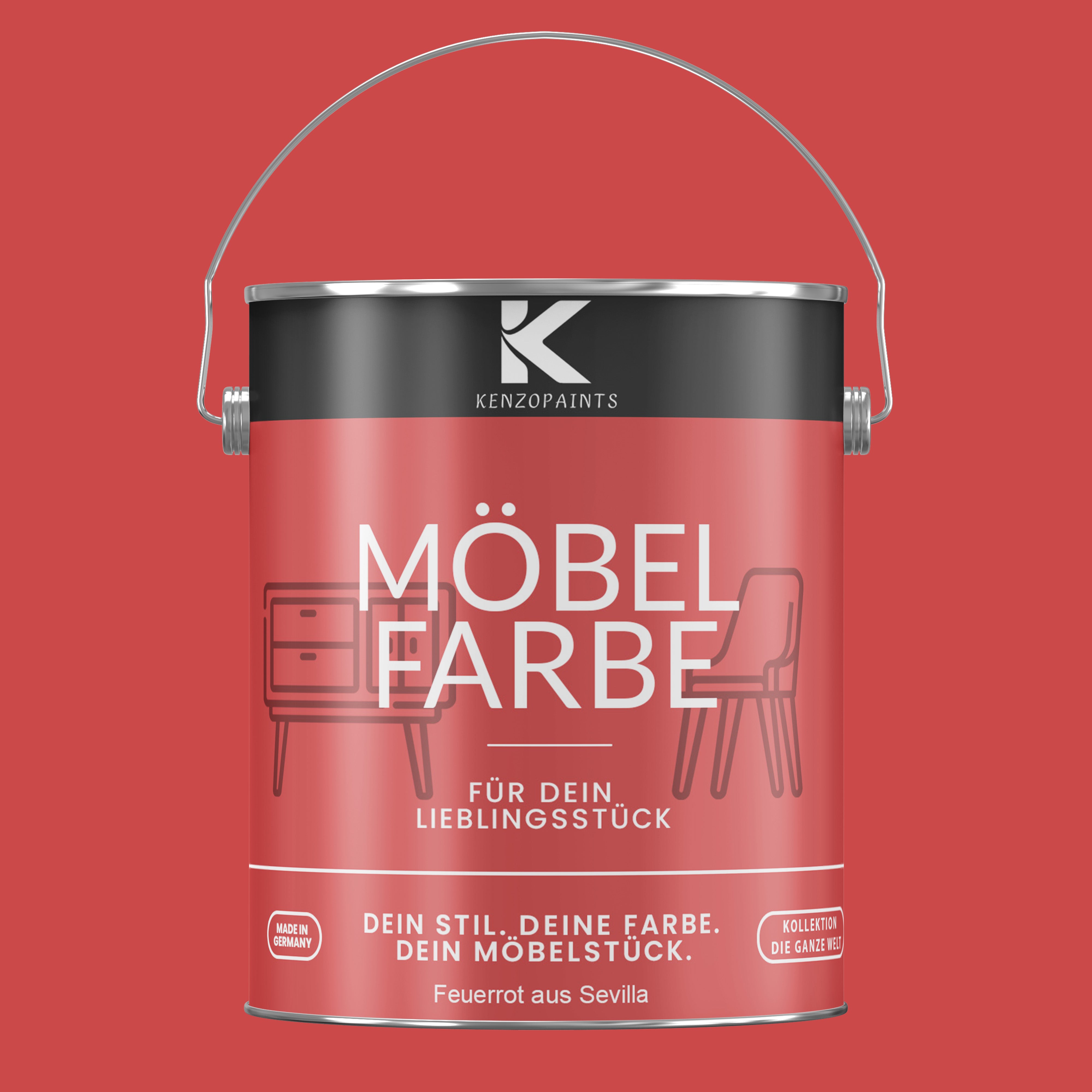 Kenzopaints Möbelfarbe Möbellack Buntlack - 2,5Liter - Farbmanufaktur Contura Berkemeier - Farbmanufaktur Contura Berkemeier