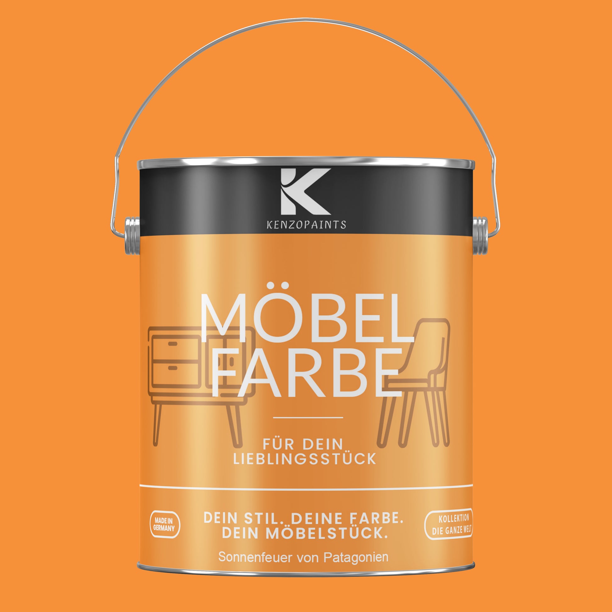 Kenzopaints Möbelfarbe Möbellack Buntlack - 2,5Liter - Farbmanufaktur Contura Berkemeier - Farbmanufaktur Contura Berkemeier