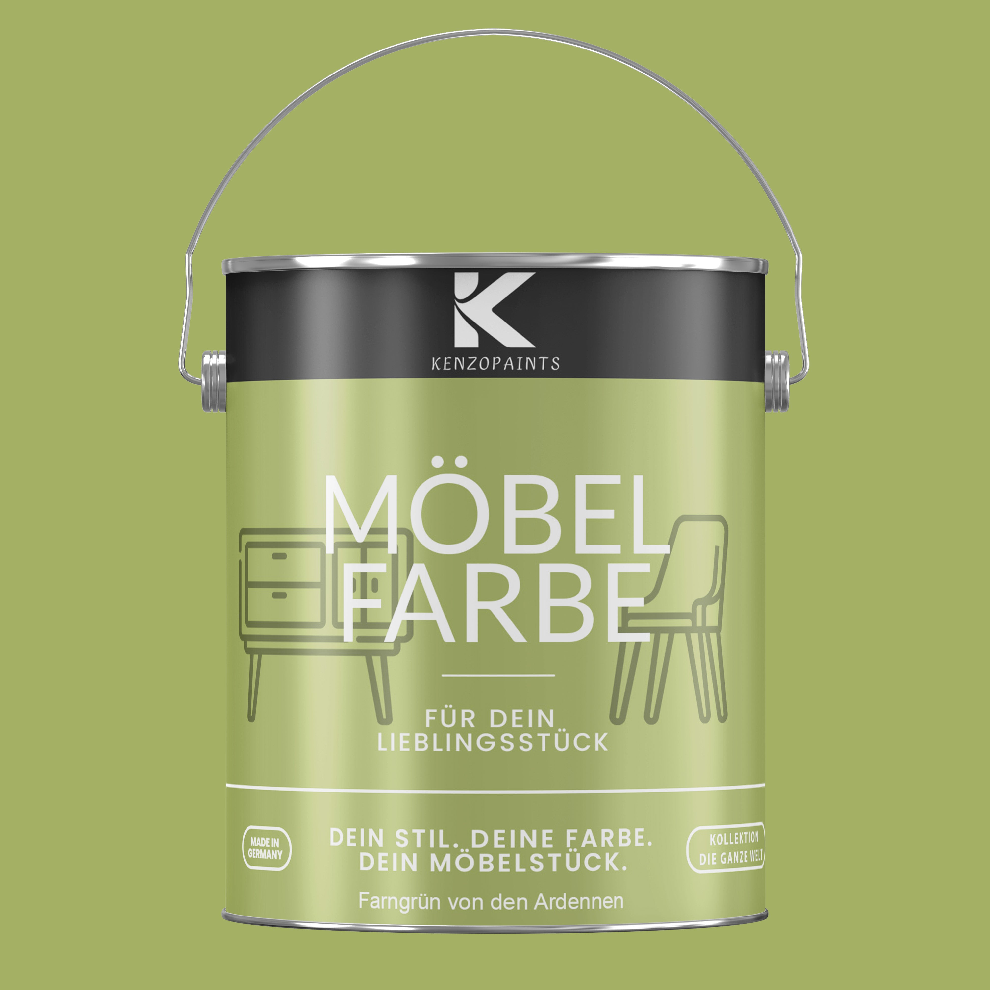 Kenzopaints Möbelfarbe Möbellack Buntlack - 2,5Liter - Farbmanufaktur Contura Berkemeier - Farbmanufaktur Contura Berkemeier