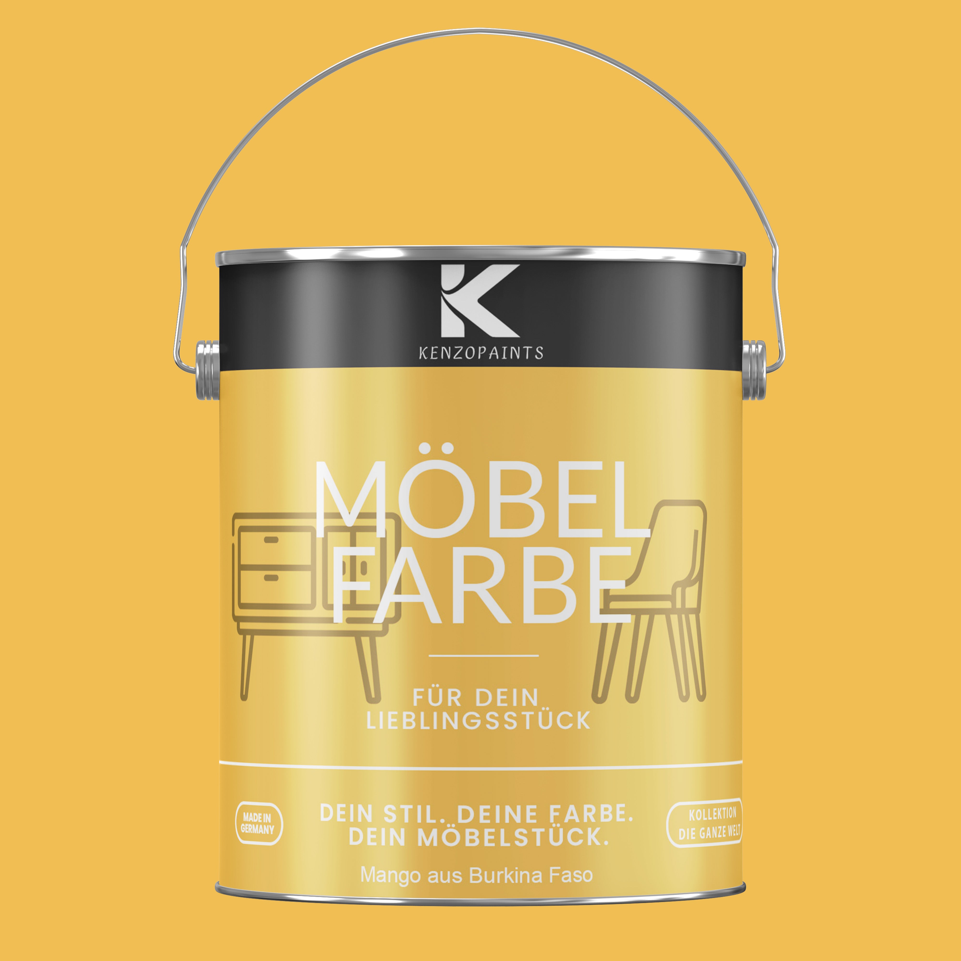 Kenzopaints Möbelfarbe Möbellack Buntlack - 2,5Liter - Farbmanufaktur Contura Berkemeier - Farbmanufaktur Contura Berkemeier