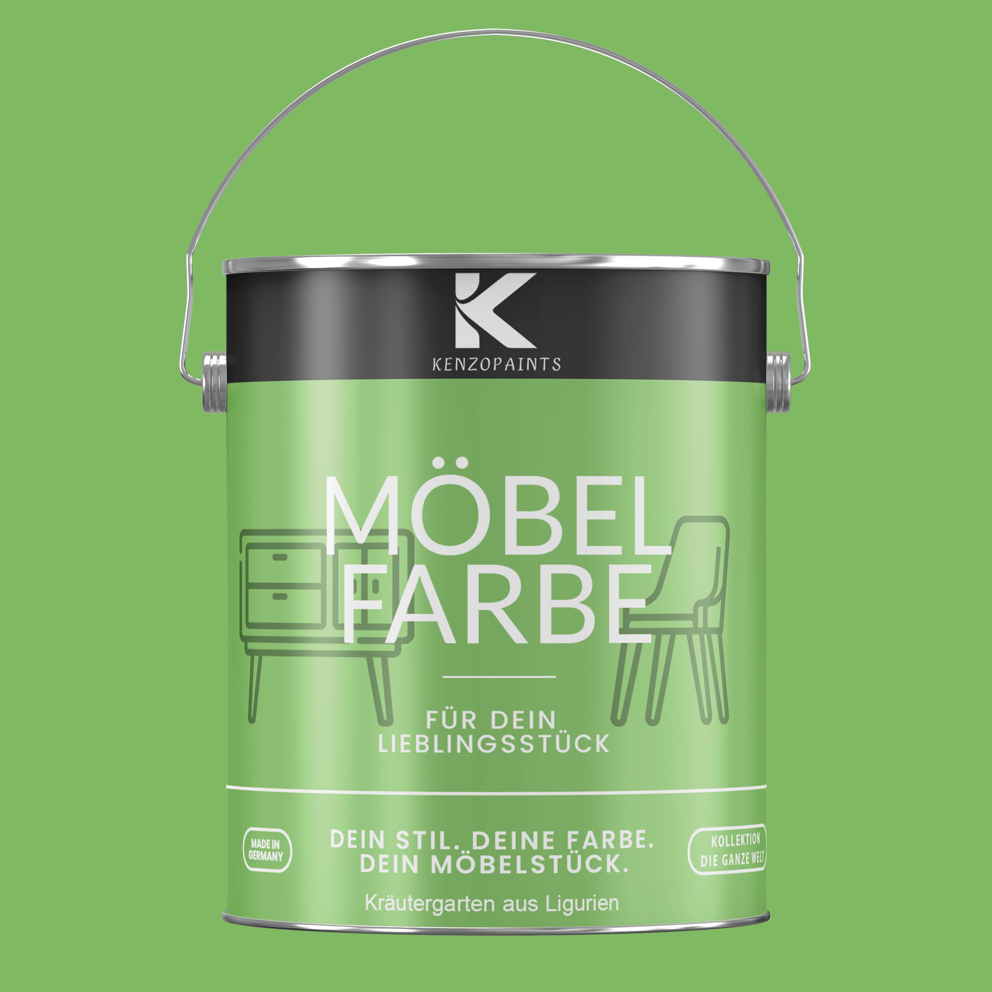 Kenzopaints Möbelfarbe Möbellack Buntlack - 2,5Liter - Farbmanufaktur Contura Berkemeier - Farbmanufaktur Contura Berkemeier