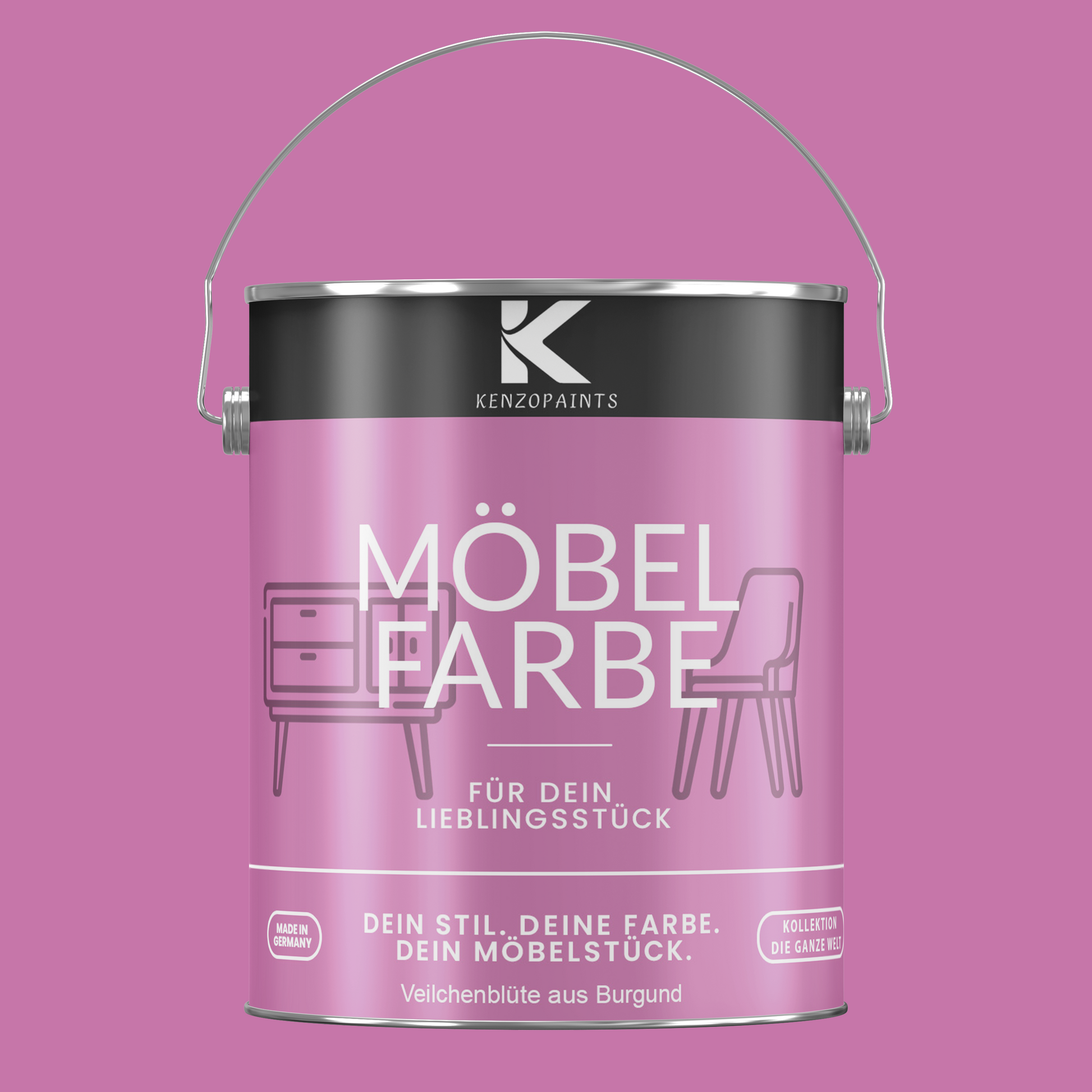 Kenzopaints Möbelfarbe Möbellack Buntlack - 2,5Liter - Farbmanufaktur Contura Berkemeier - Farbmanufaktur Contura Berkemeier