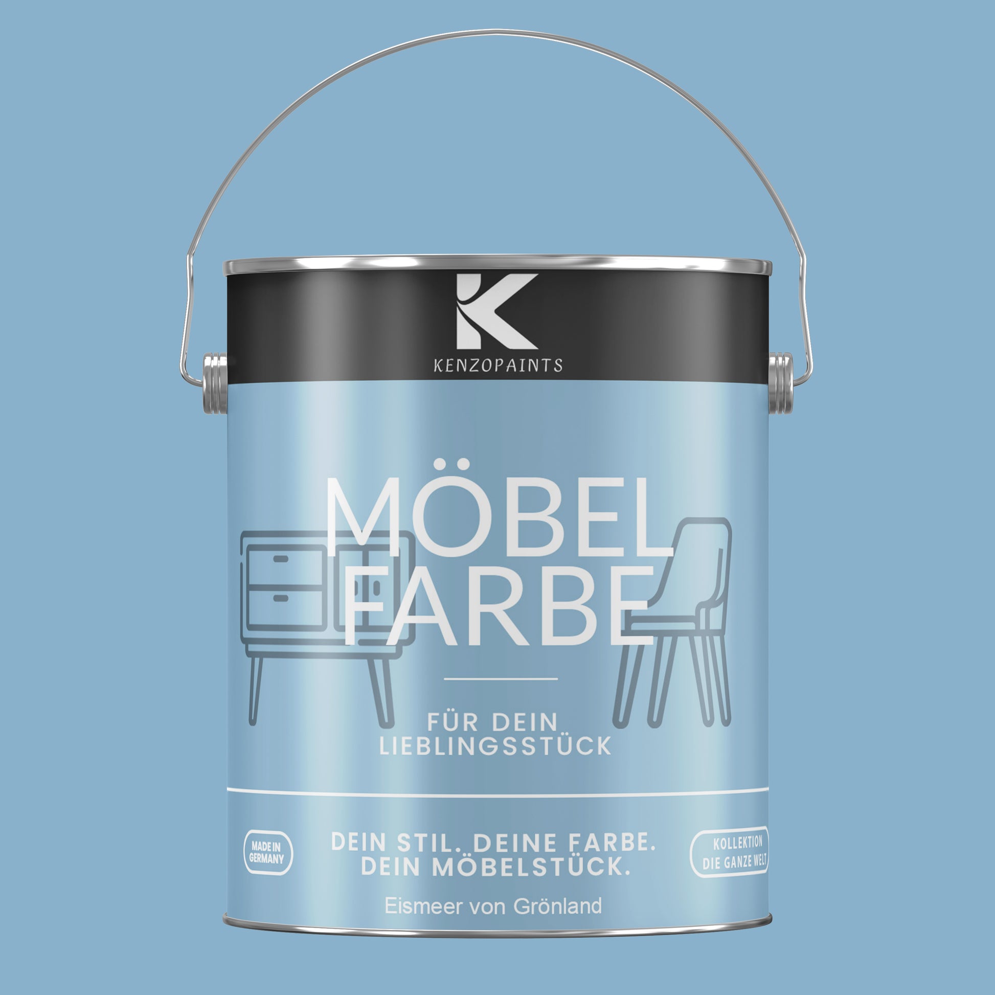 Kenzopaints Möbelfarbe Möbellack Buntlack - 2,5Liter - Farbmanufaktur Contura Berkemeier - Farbmanufaktur Contura Berkemeier