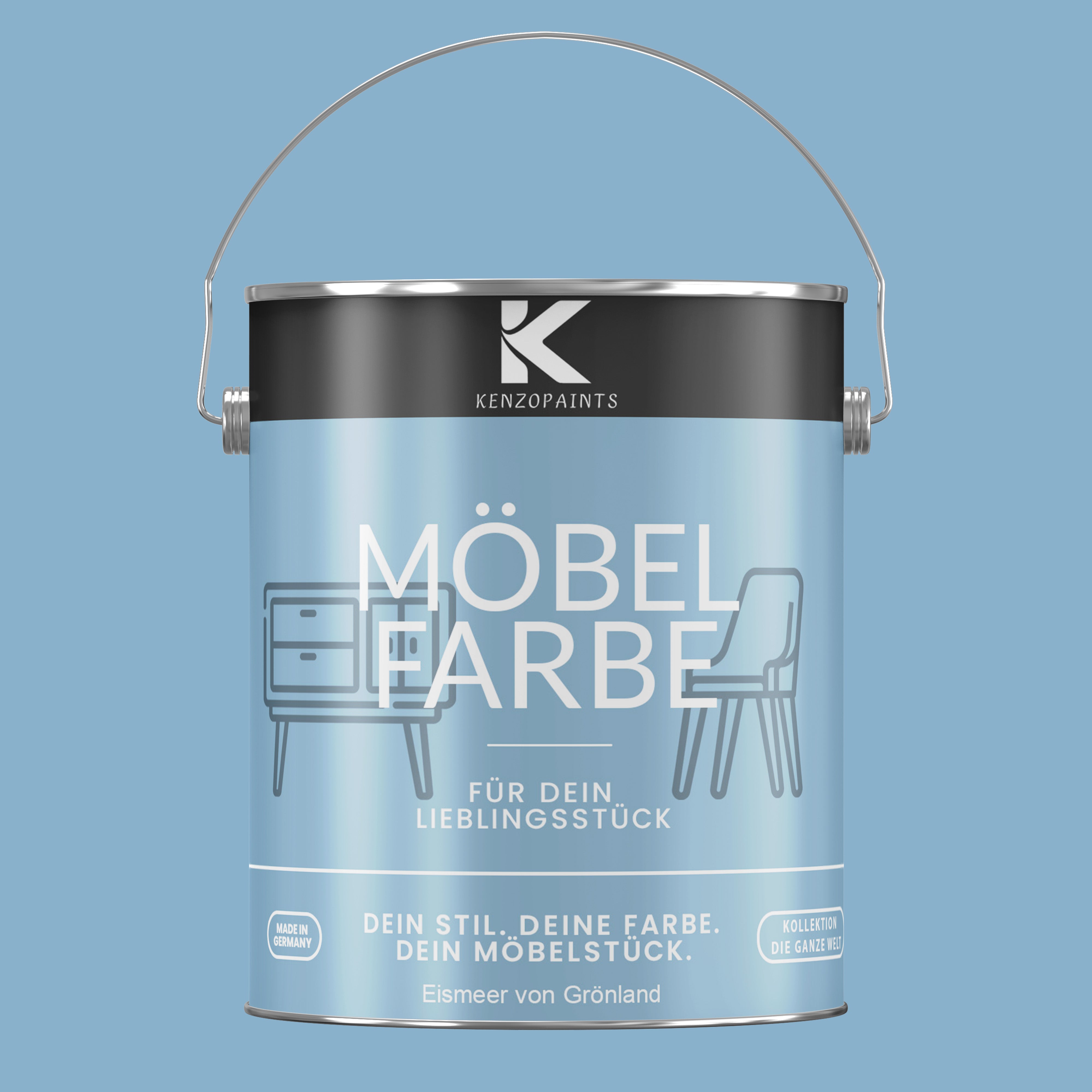 Kenzopaints Möbelfarbe Möbellack Buntlack - 2,5Liter - Farbmanufaktur Contura Berkemeier - Farbmanufaktur Contura Berkemeier