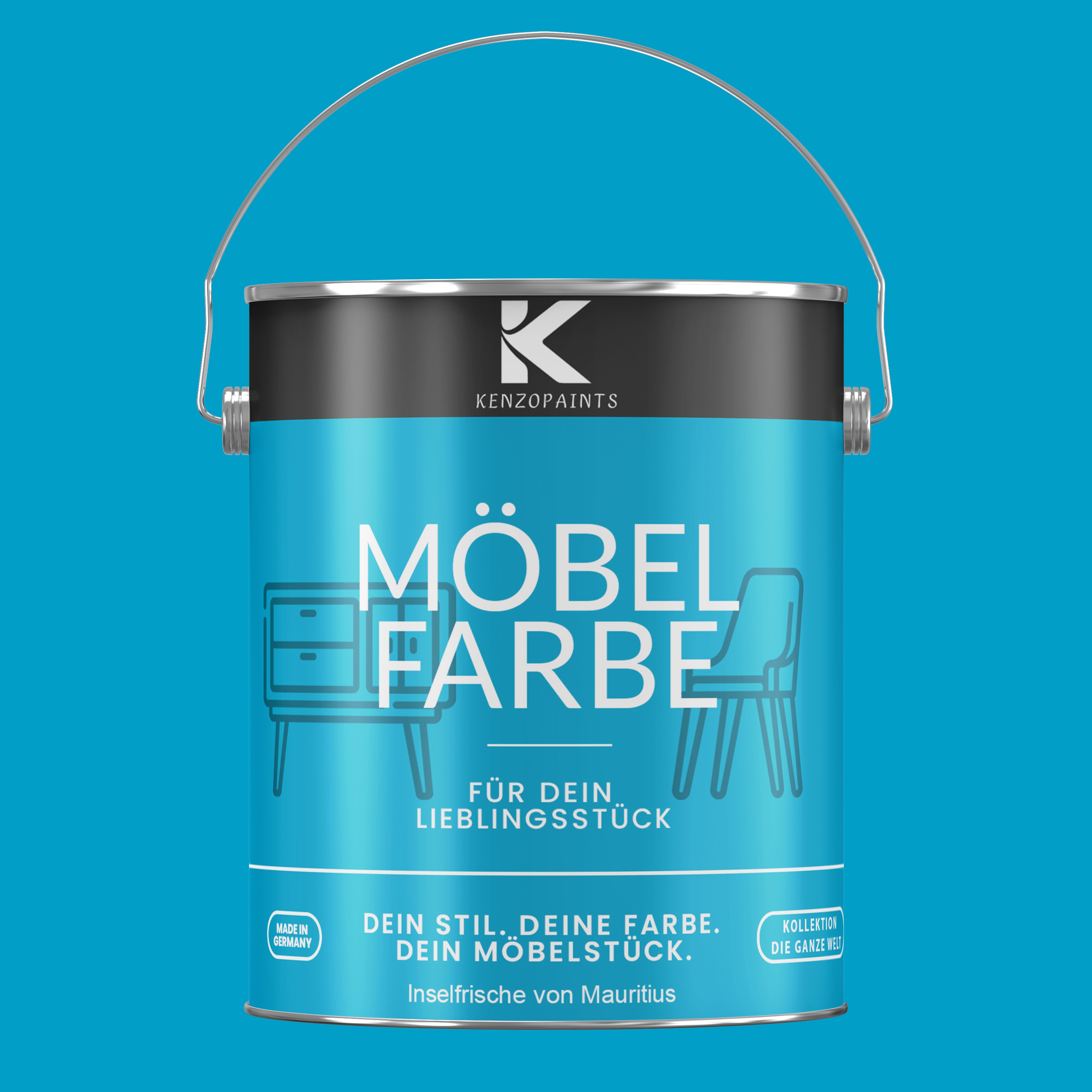 Kenzopaints Möbelfarbe Möbellack Buntlack - 2,5Liter - Farbmanufaktur Contura Berkemeier - Farbmanufaktur Contura Berkemeier