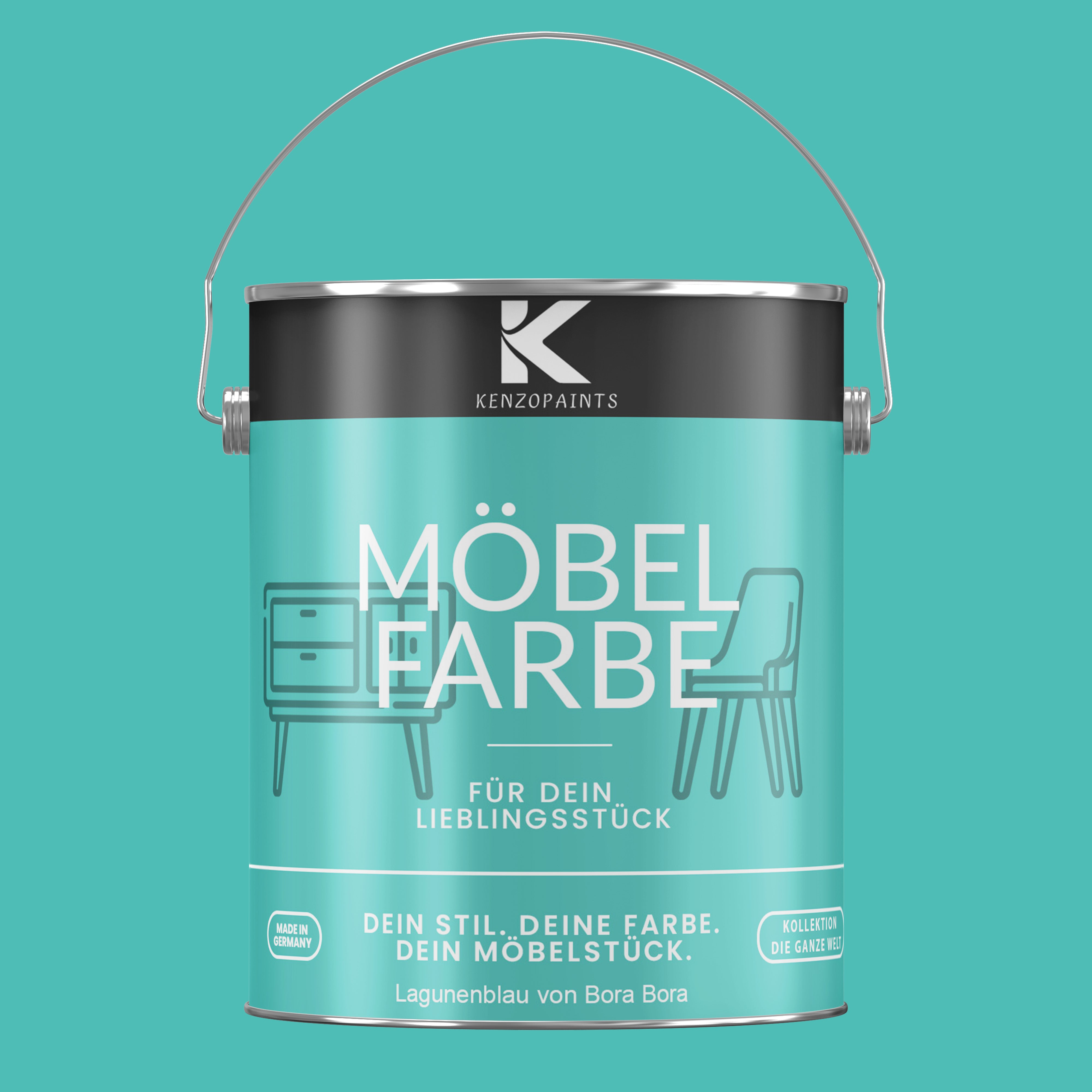 Kenzopaints Möbelfarbe Möbellack Buntlack - 2,5Liter - Farbmanufaktur Contura Berkemeier - Farbmanufaktur Contura Berkemeier
