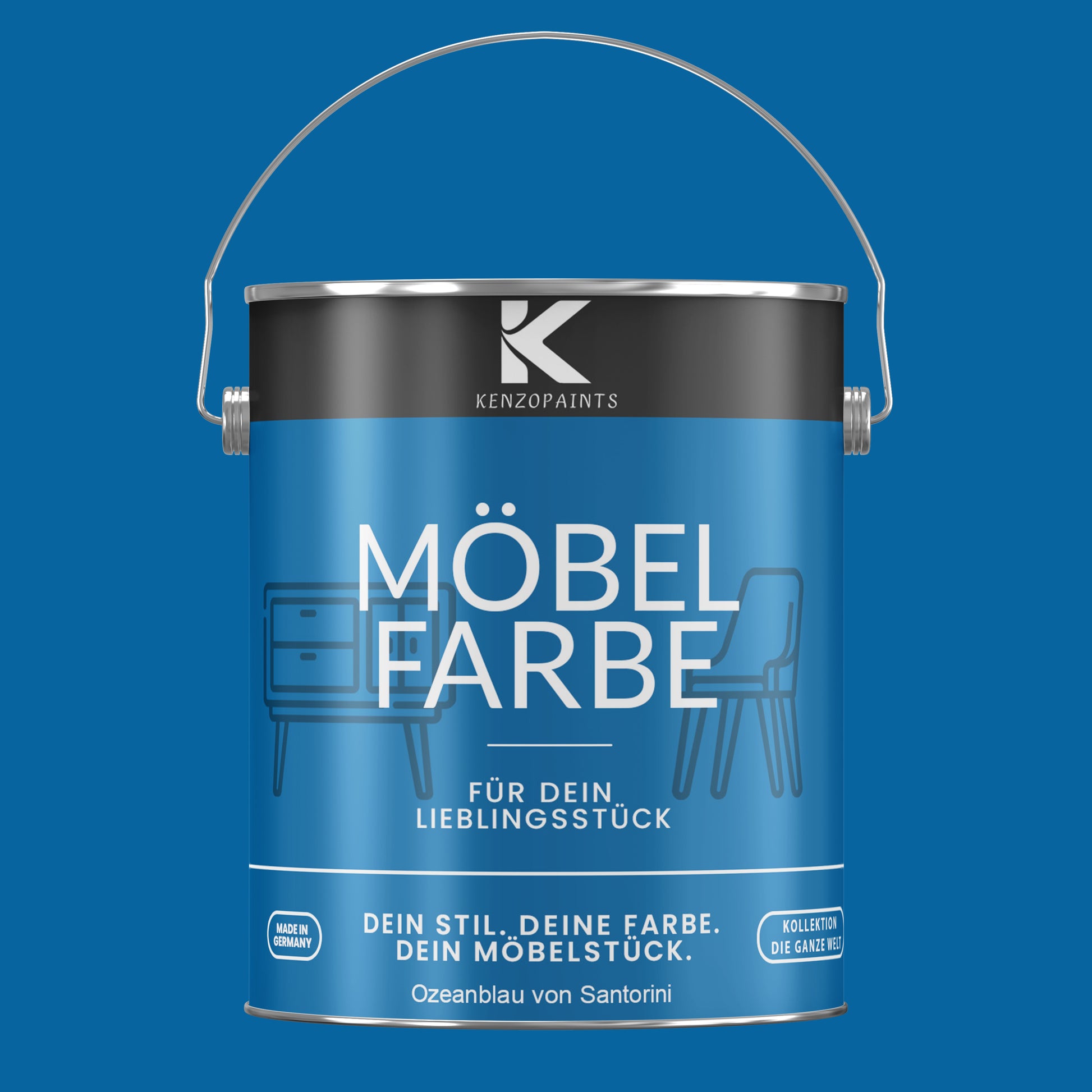 Kenzopaints Möbelfarbe Möbellack Buntlack - 2,5Liter - Farbmanufaktur Contura Berkemeier - Farbmanufaktur Contura Berkemeier