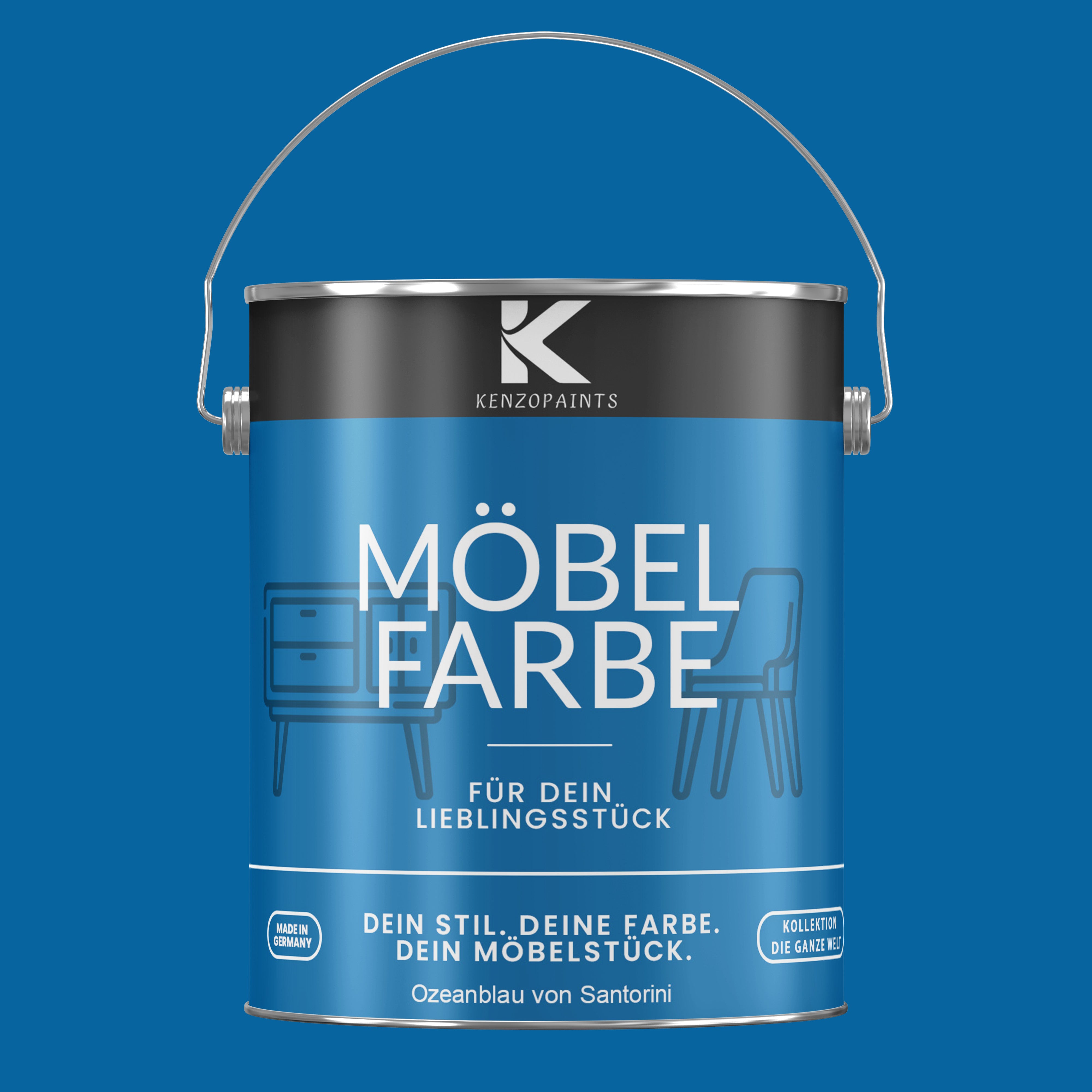 Kenzopaints Möbelfarbe Möbellack Buntlack - 2,5Liter - Farbmanufaktur Contura Berkemeier - Farbmanufaktur Contura Berkemeier