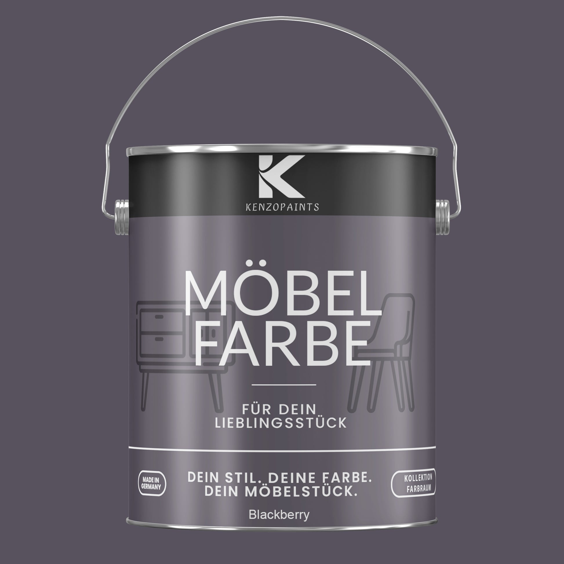 Kenzopaints Möbelfarbe Möbellack Buntlack Farbraum - 2,5Liter - Farbmanufaktur Contura Berkemeier - Farbmanufaktur Contura Berkemeier
