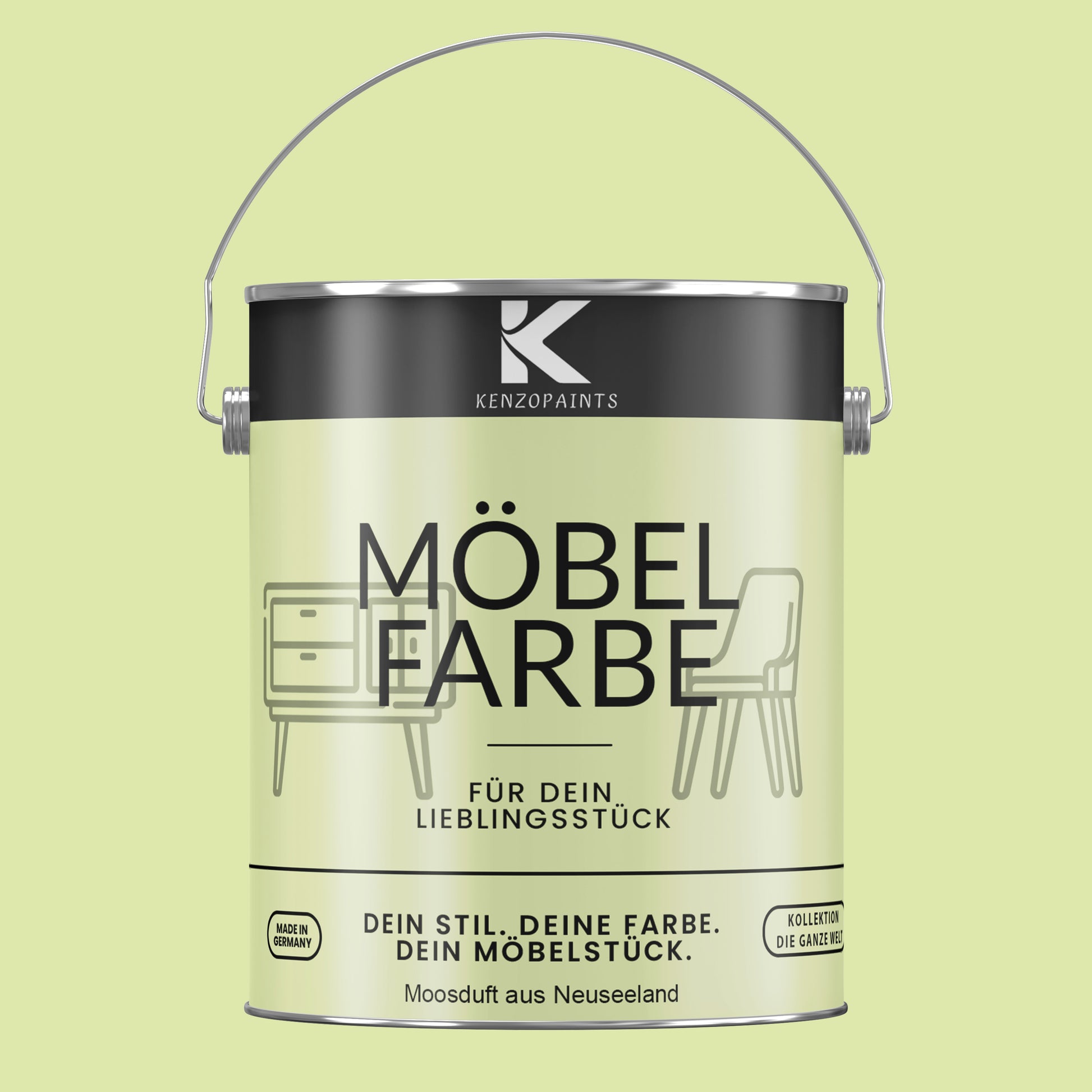 Kenzopaints Möbelfarbe Möbellack Buntlack - 2,5Liter - Farbmanufaktur Contura Berkemeier - Farbmanufaktur Contura Berkemeier