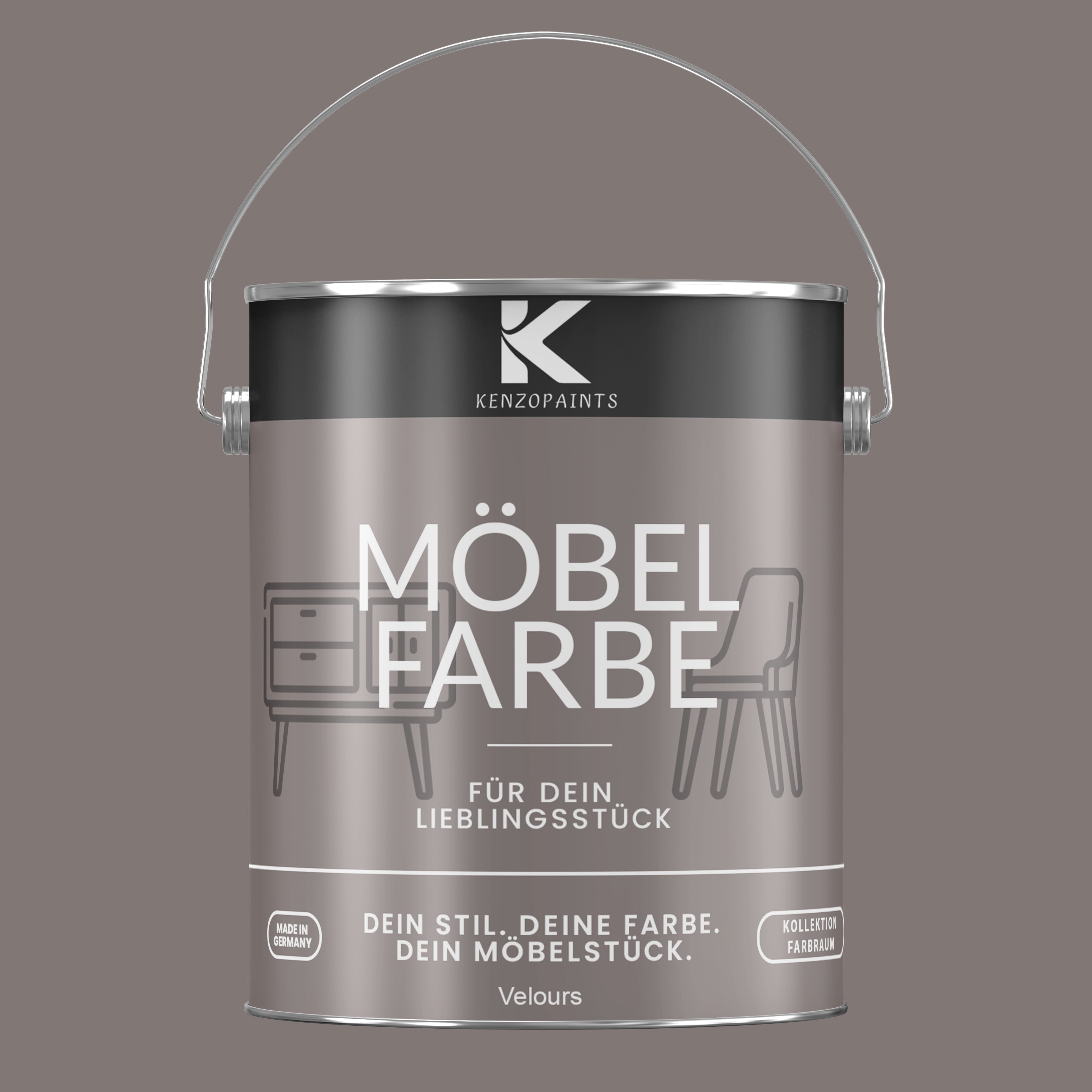Kenzopaints Möbelfarbe Möbellack Buntlack Farbraum - 2,5Liter - Farbmanufaktur Contura Berkemeier - Farbmanufaktur Contura Berkemeier