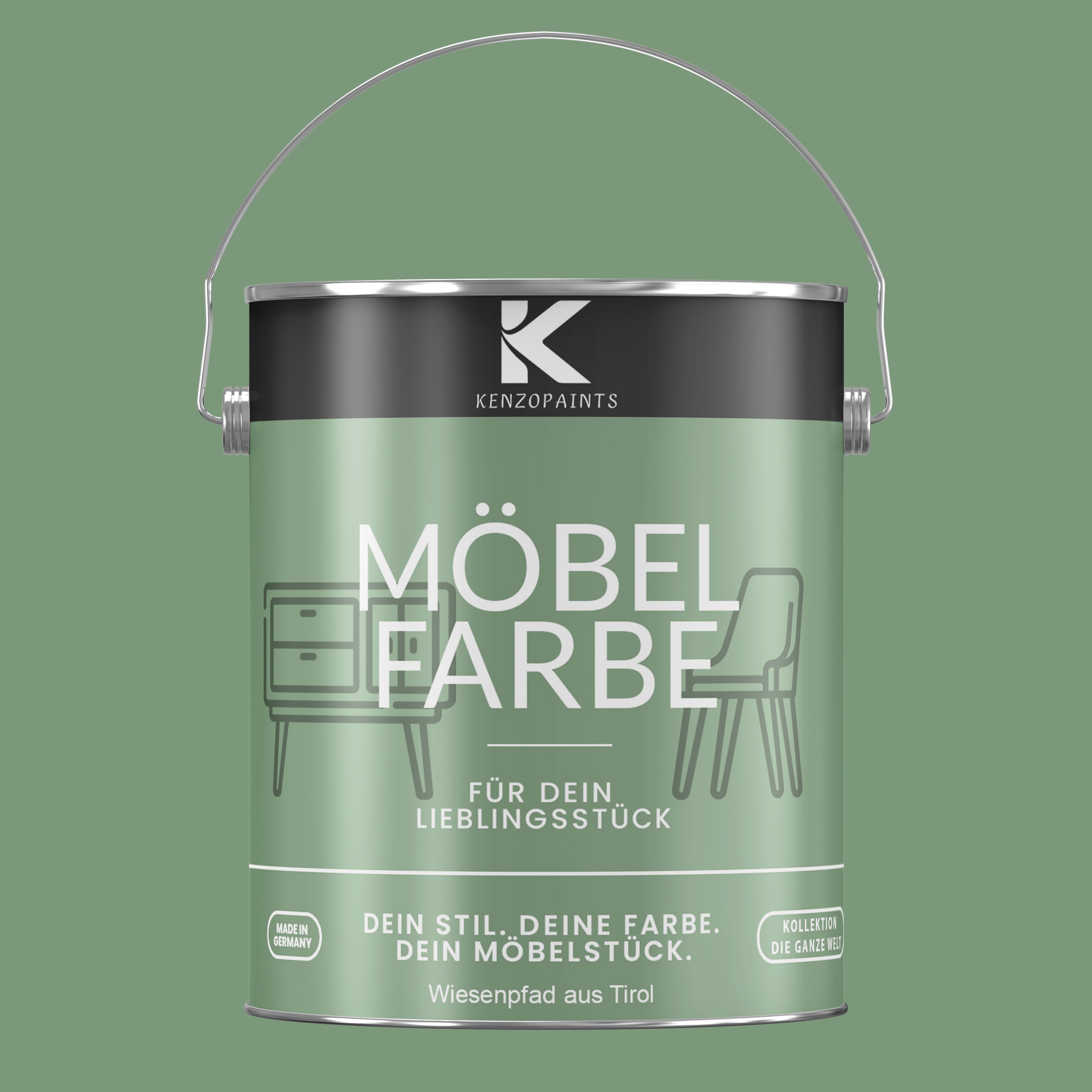 Kenzopaints Möbelfarbe Möbellack Buntlack - 2,5Liter - Farbmanufaktur Contura Berkemeier - Farbmanufaktur Contura Berkemeier